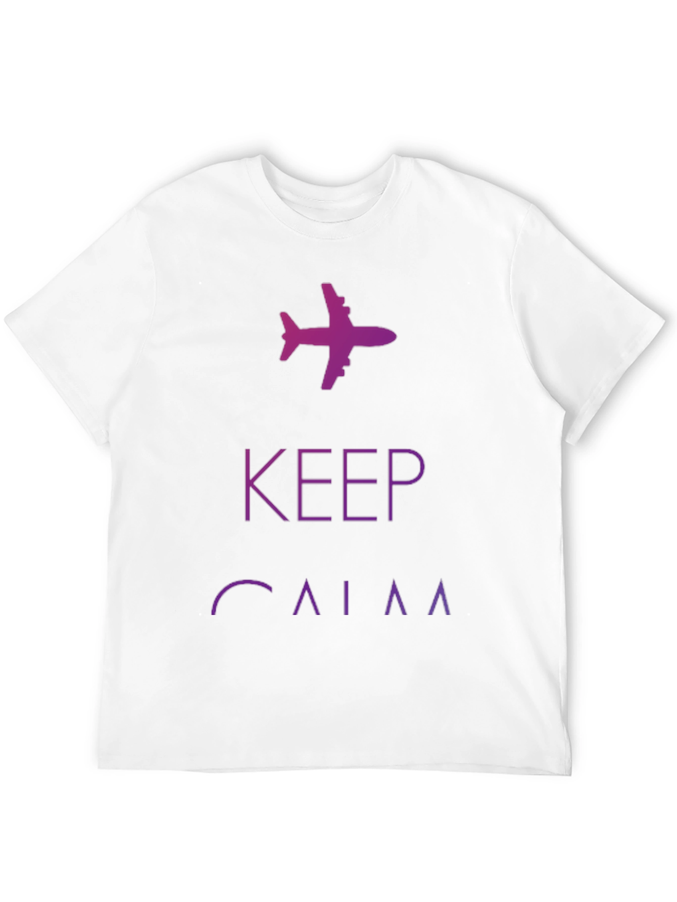 Keep Calm Airplane Graphic Tee - Black