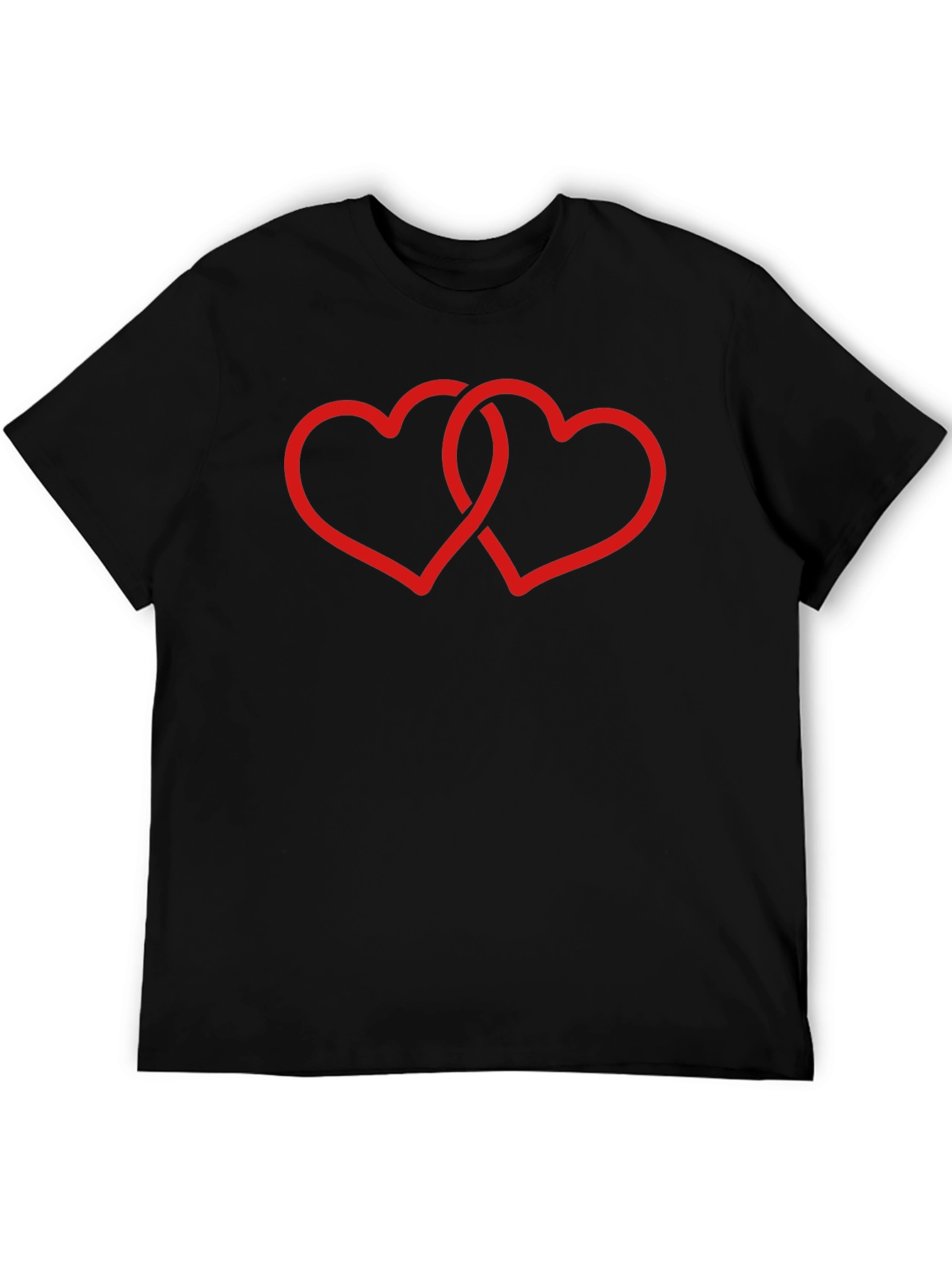 Intertwined Hearts Black Tee