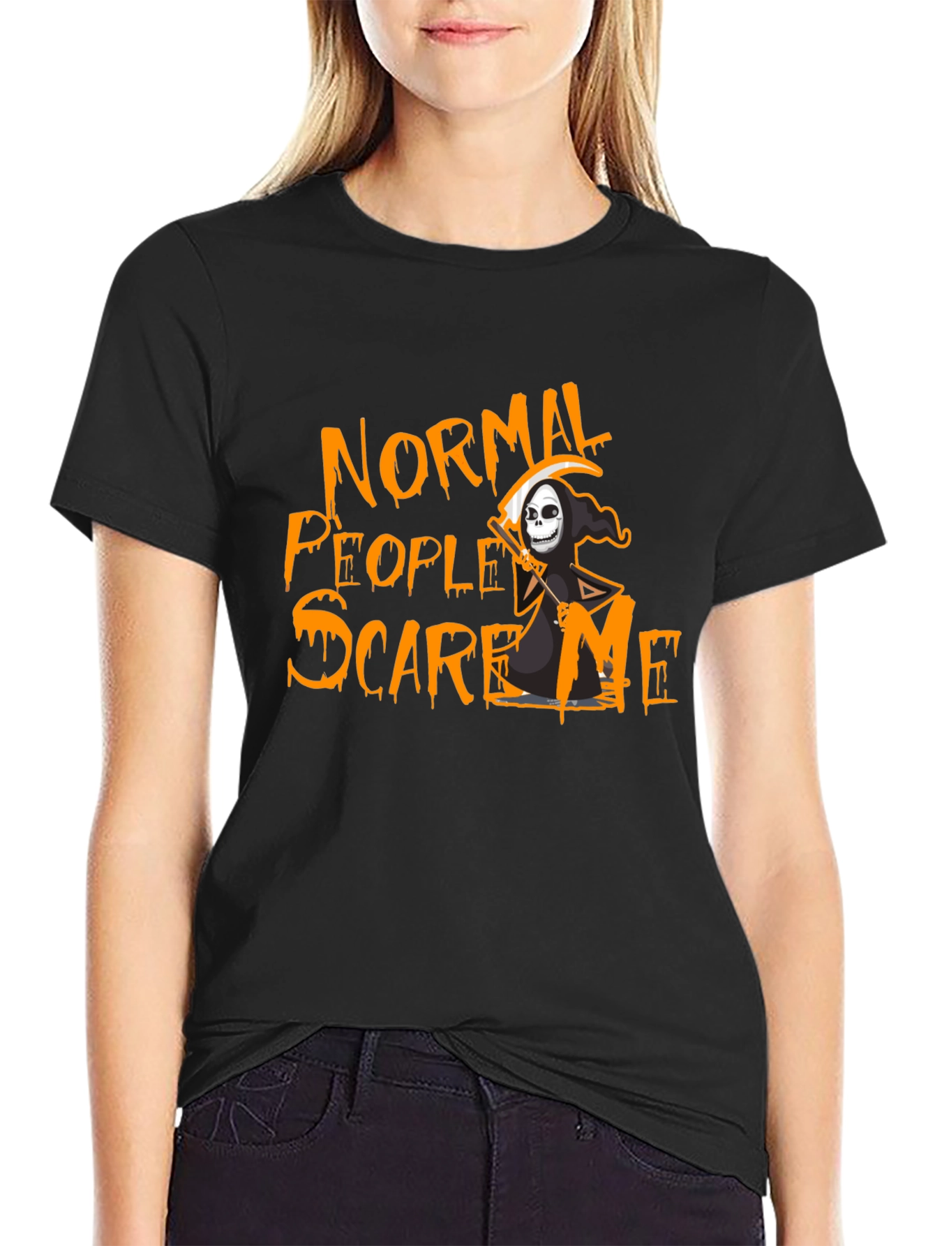 Normal People Scare Me Grim Reaper T-Shirt