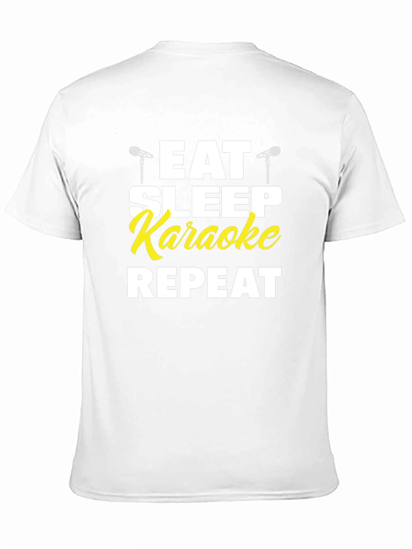Eat Sleep Karaoke Repeat Black Graphic Tee