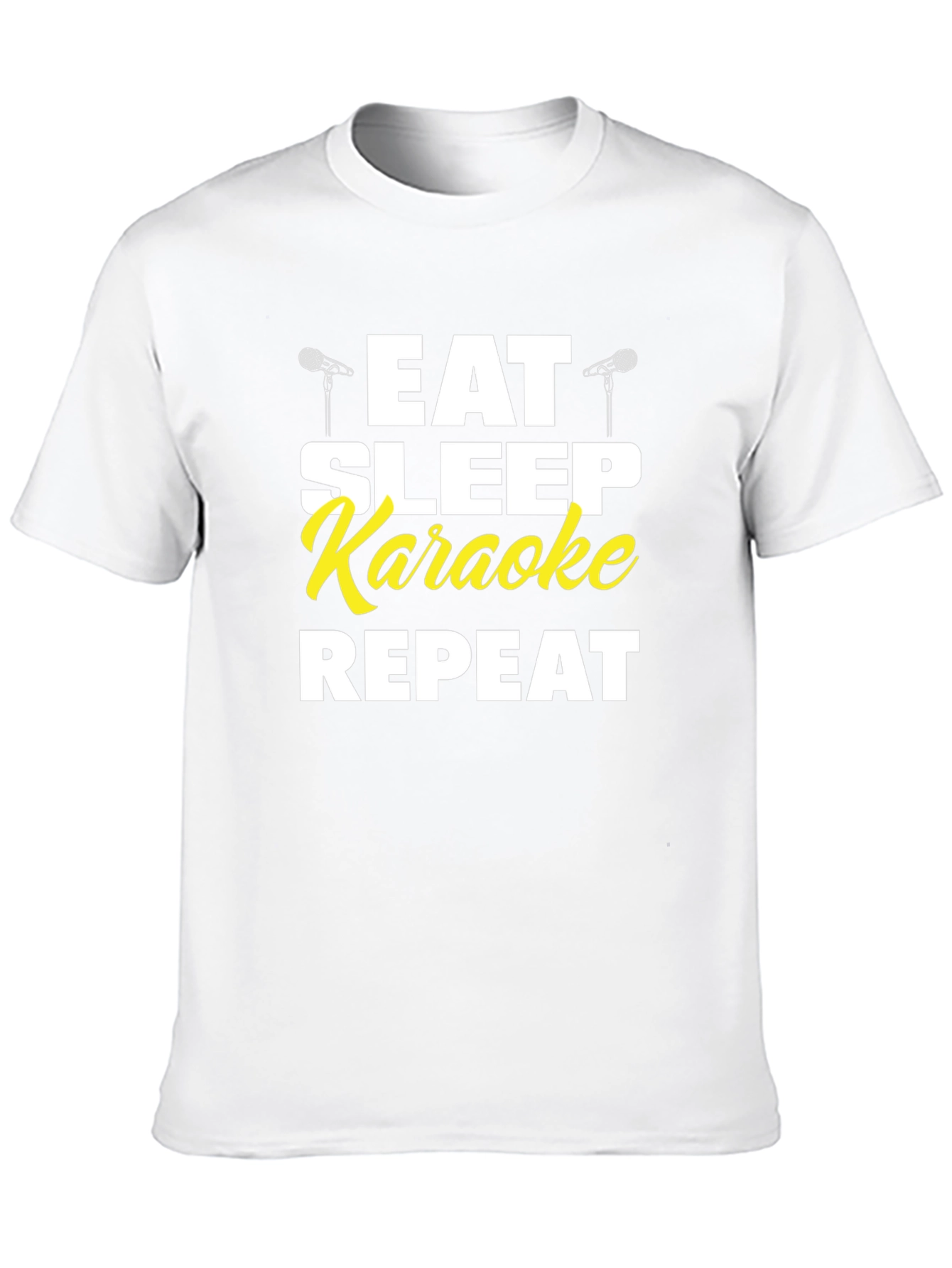 Eat Sleep Karaoke Repeat Black Graphic Tee