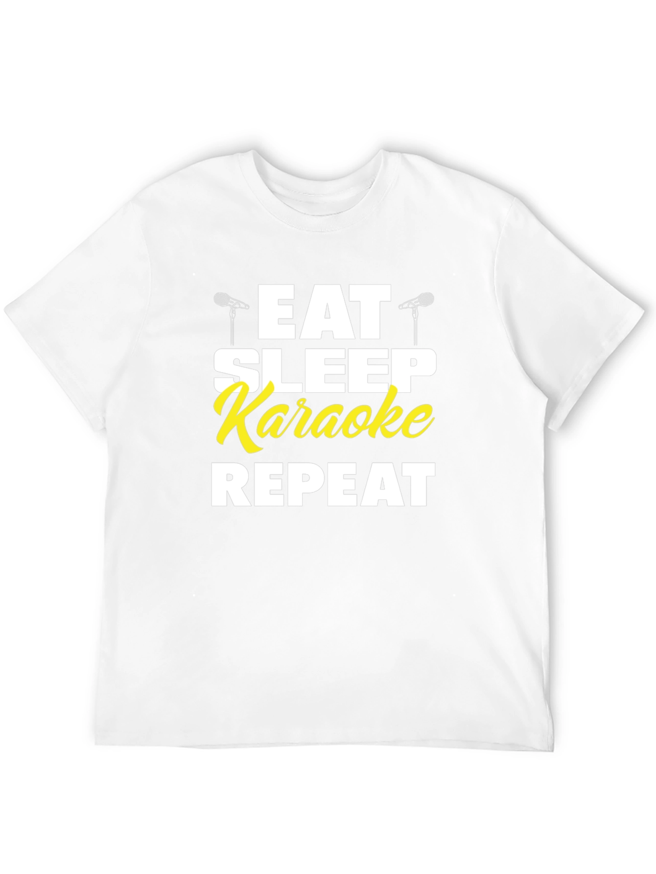 Eat Sleep Karaoke Repeat Black Graphic Tee