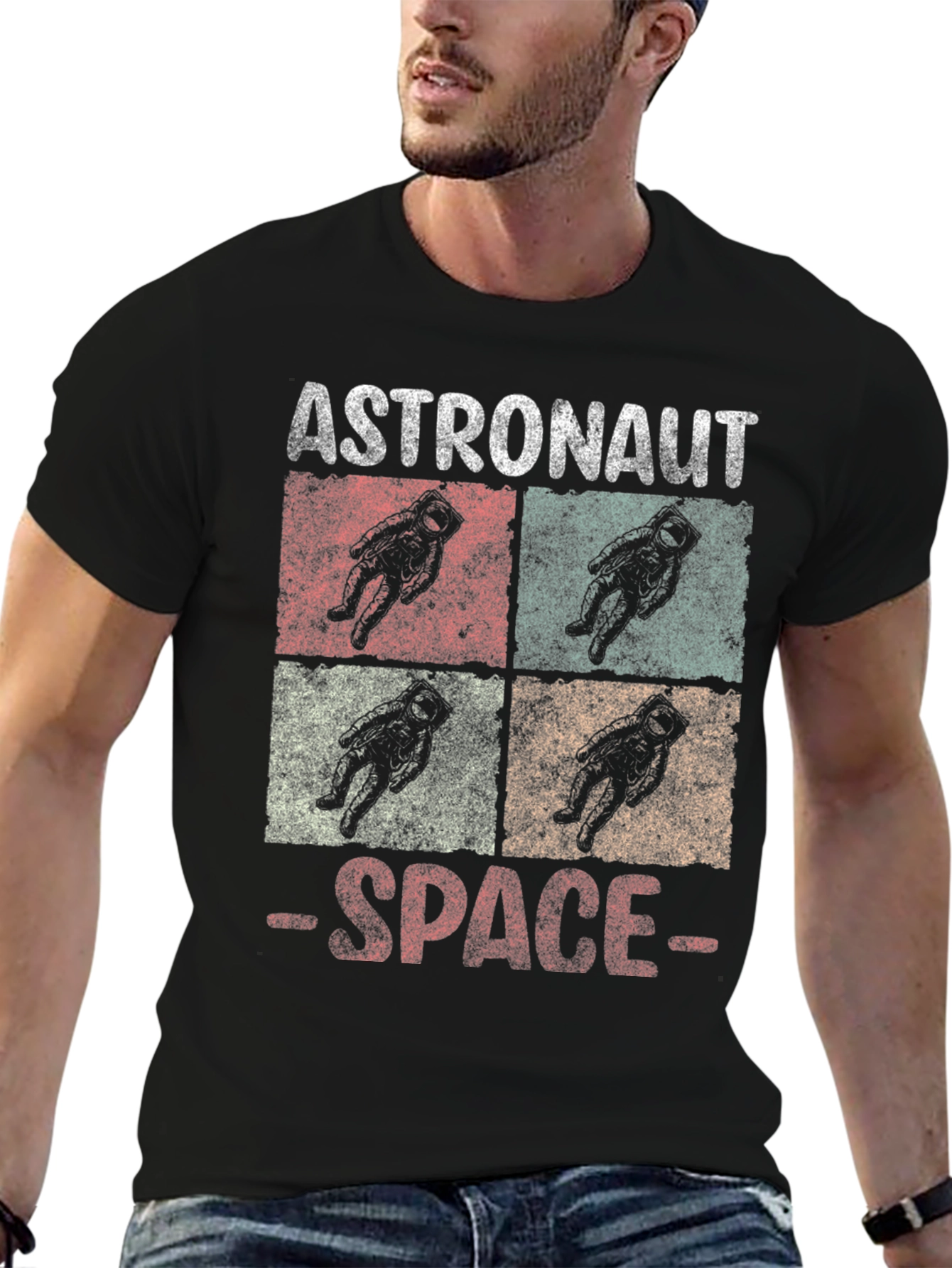 Astronaut Space Retro T-Shirt