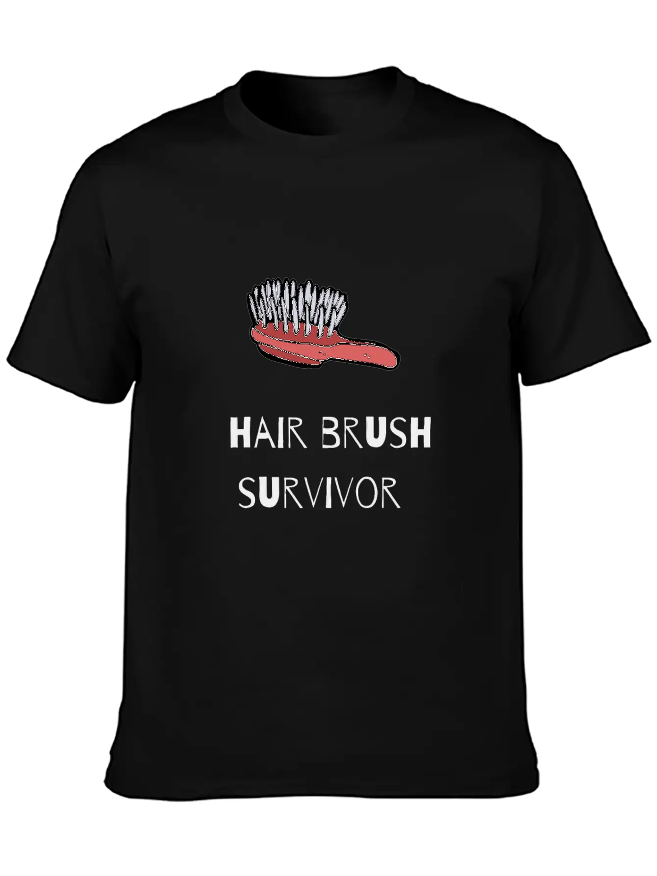 Hair Brush Survivor Basic Graphic T-Shirt – Daily Comfort In Soft Cotton