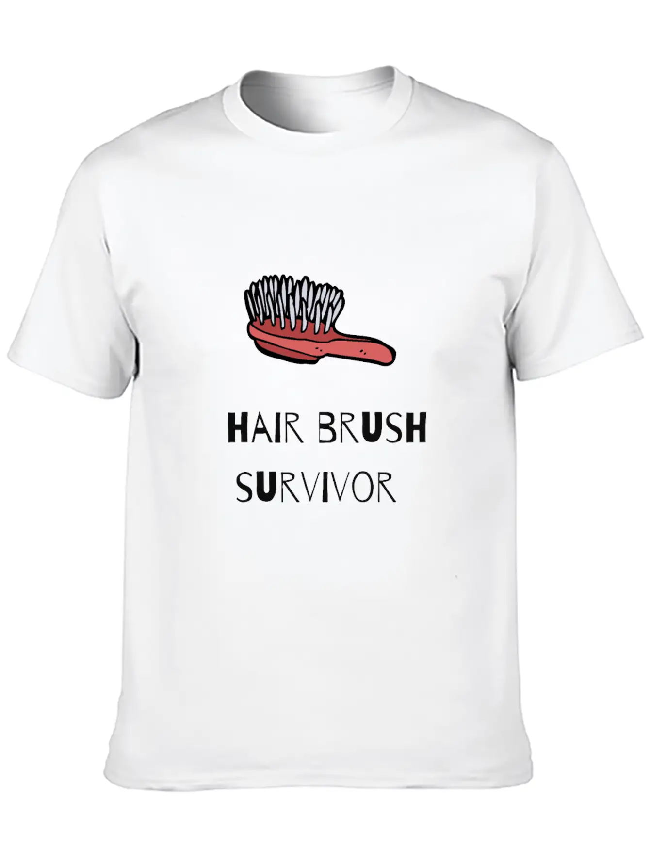 Hair Brush Survivor Basic Graphic T-Shirt – Daily Comfort In Soft Cotton