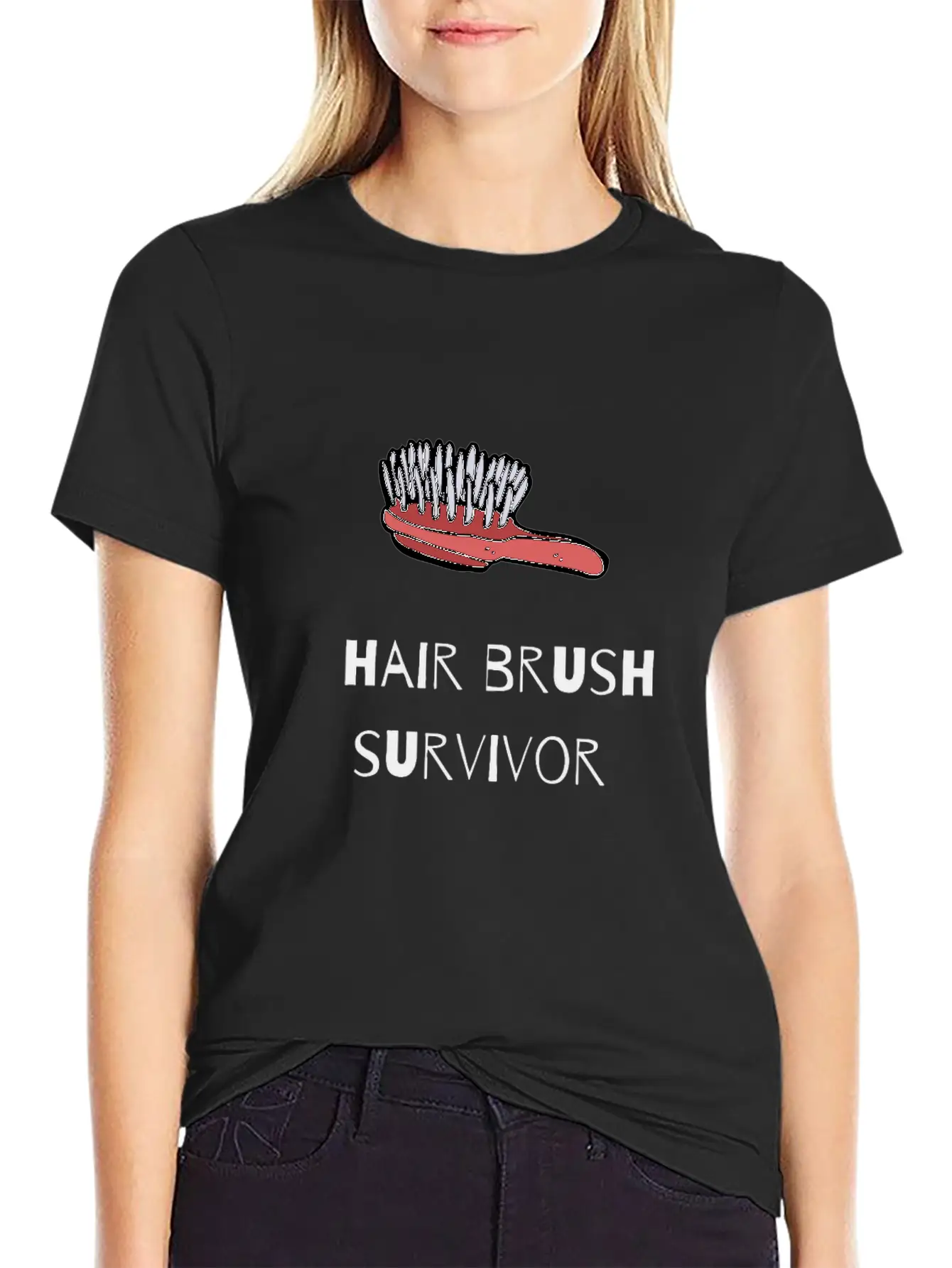 Hair Brush Survivor Basic Graphic T-Shirt – Daily Comfort In Soft Cotton