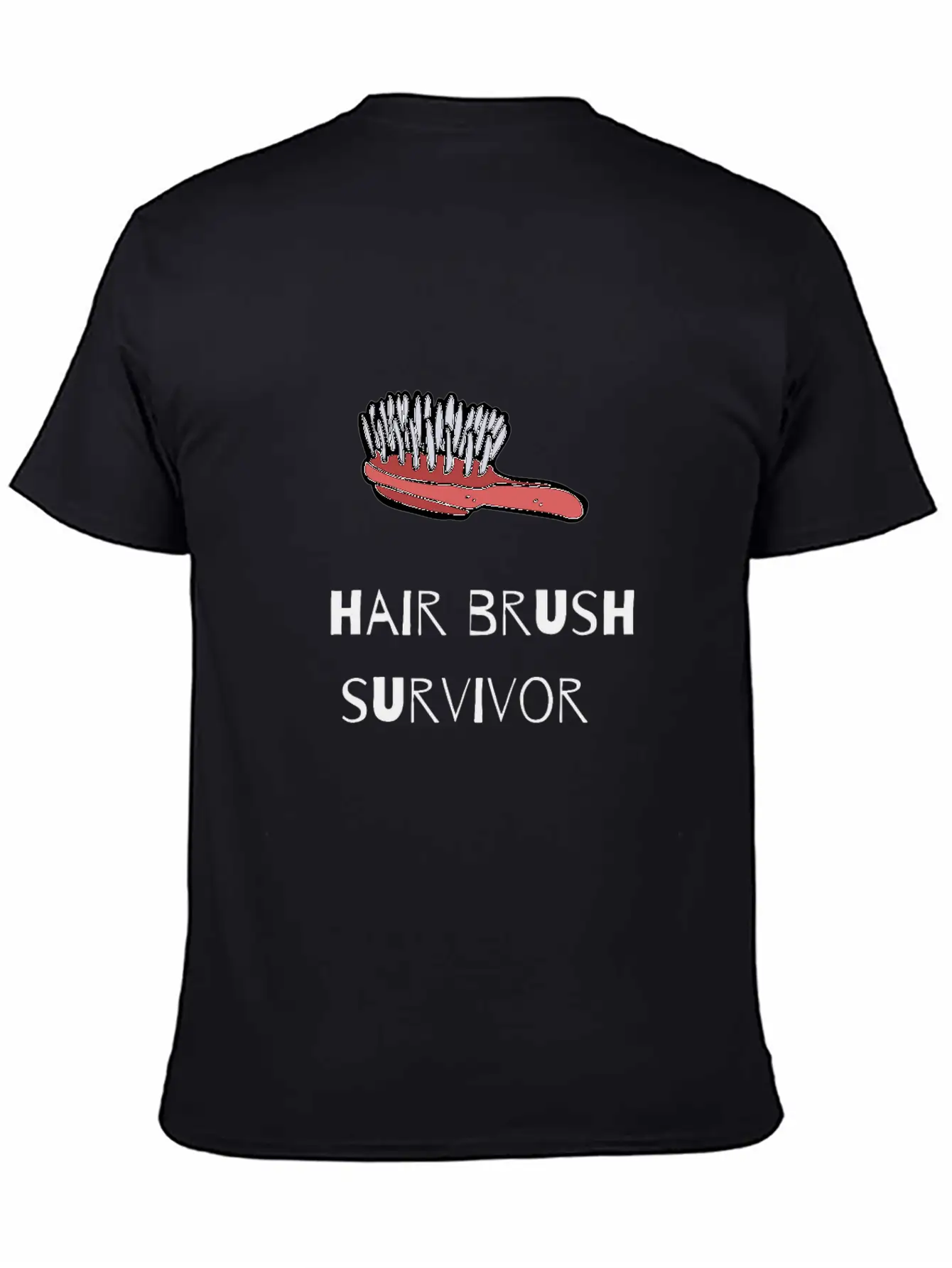 Hair Brush Survivor Basic Graphic T-Shirt – Daily Comfort In Soft Cotton