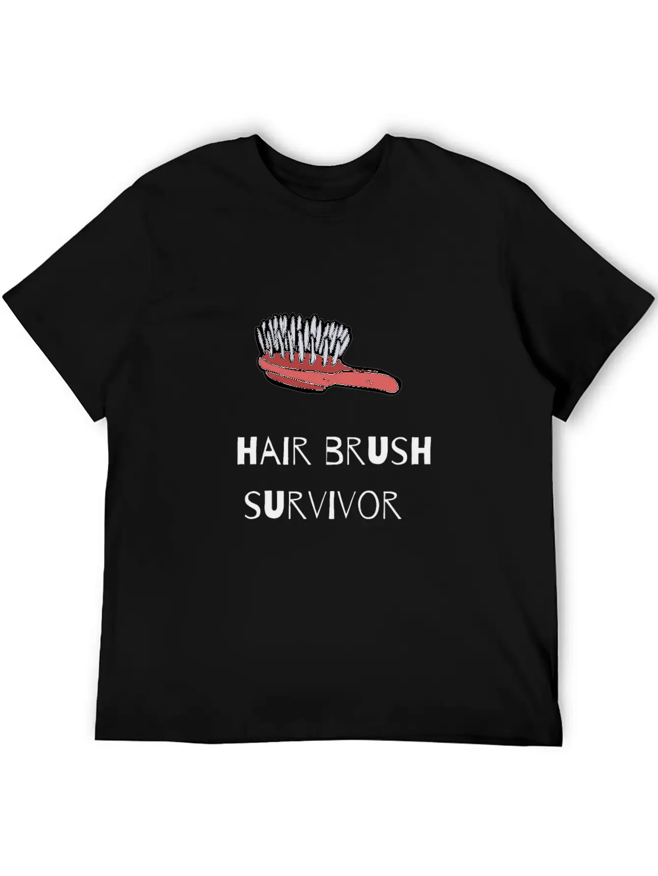 Hair Brush Survivor Basic Graphic T-Shirt – Daily Comfort In Soft Cotton