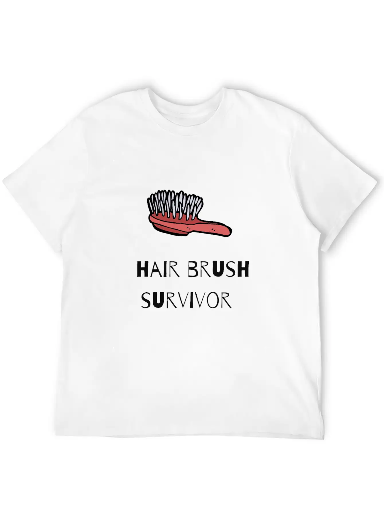 Hair Brush Survivor Basic Graphic T-Shirt – Daily Comfort In Soft Cotton