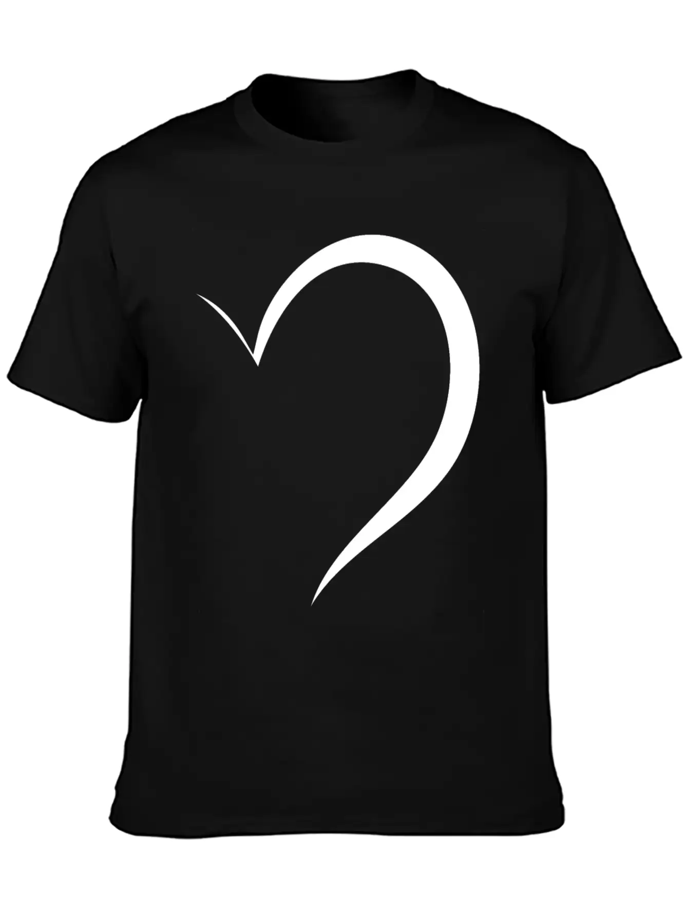 Half White Heart Stylish Everyday T-Shirt – Unisex Basic Cotton Tee