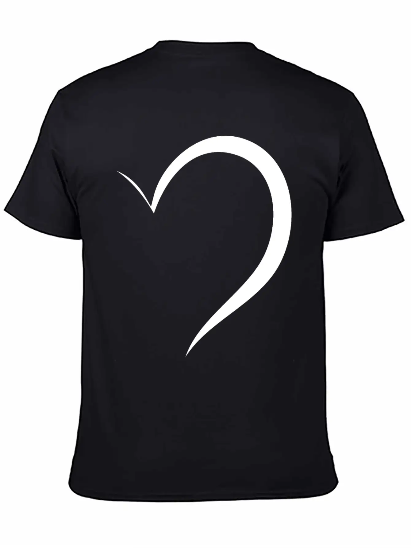 Half White Heart Stylish Everyday T-Shirt – Unisex Basic Cotton Tee