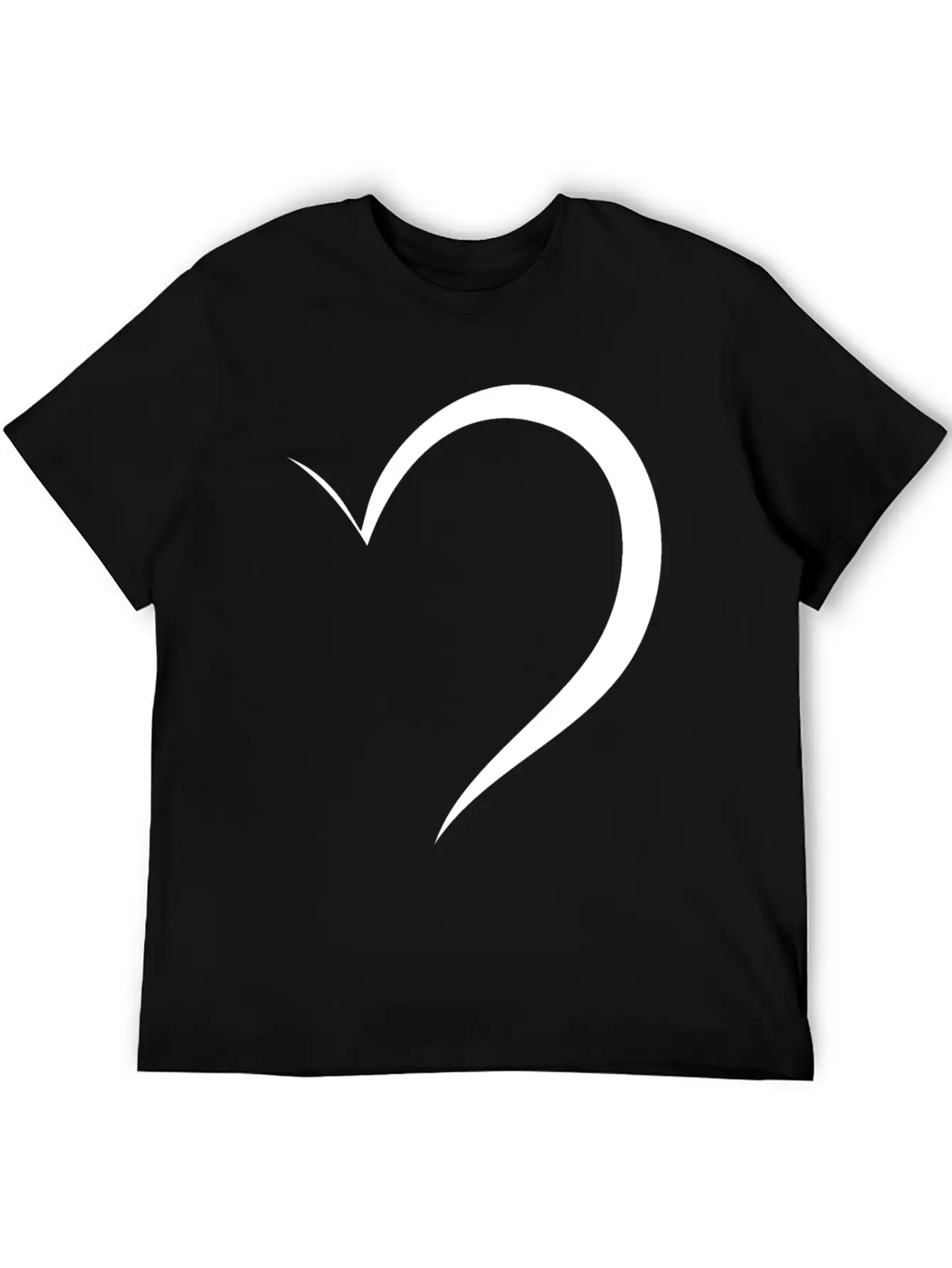 Half White Heart Stylish Everyday T-Shirt – Unisex Basic Cotton Tee