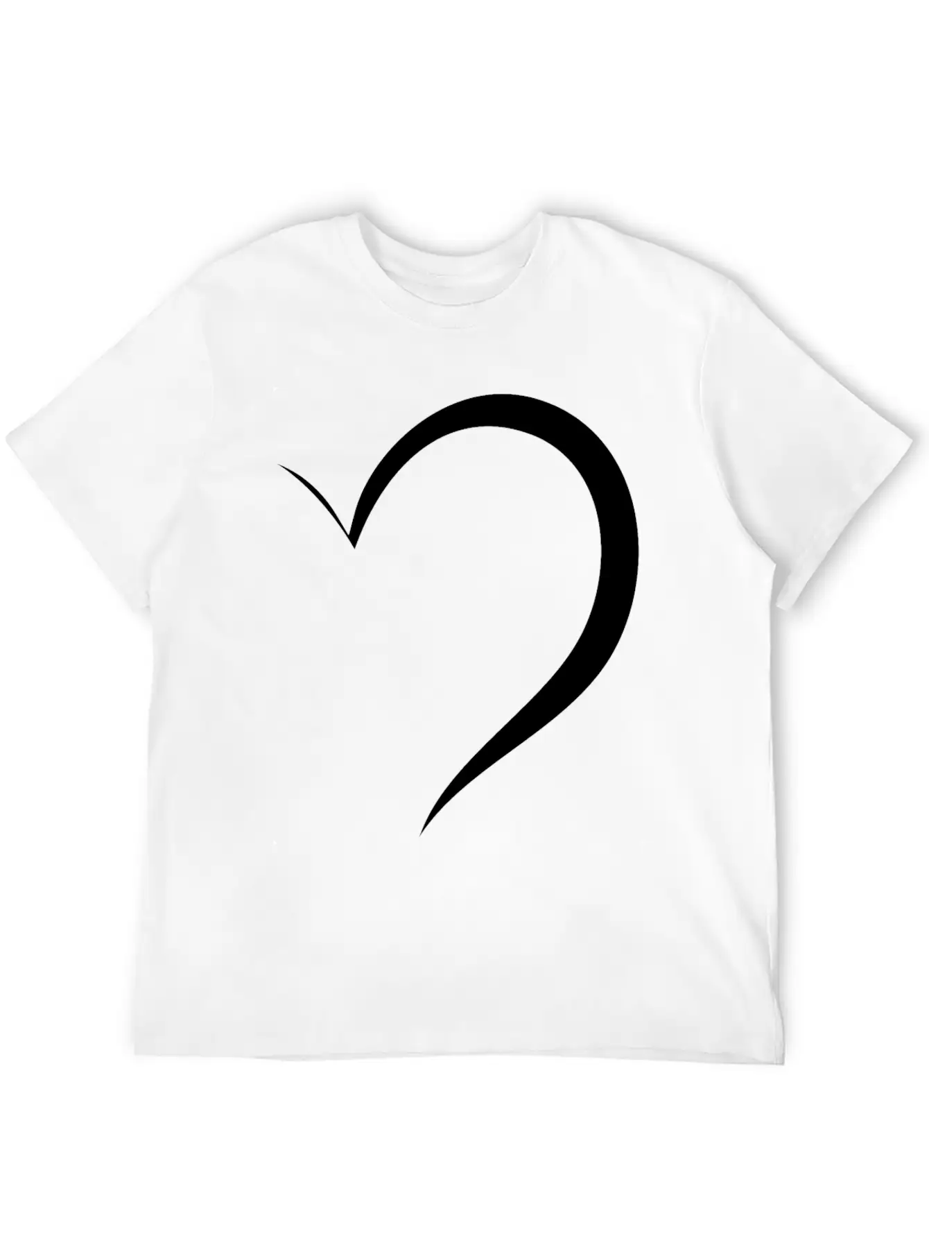 Half White Heart Stylish Everyday T-Shirt – Unisex Basic Cotton Tee