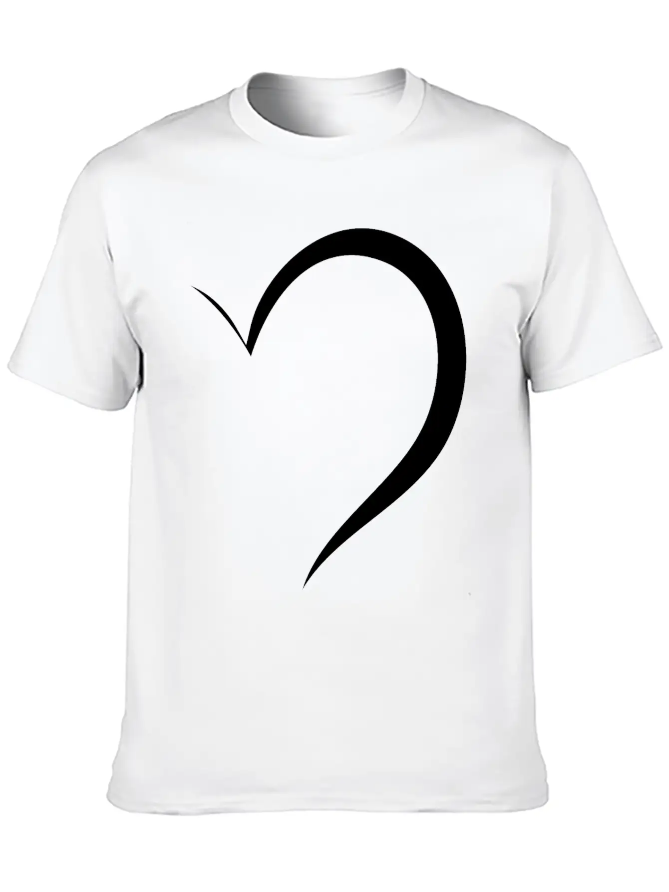 Half White Heart Stylish Everyday T-Shirt – Unisex Basic Cotton Tee