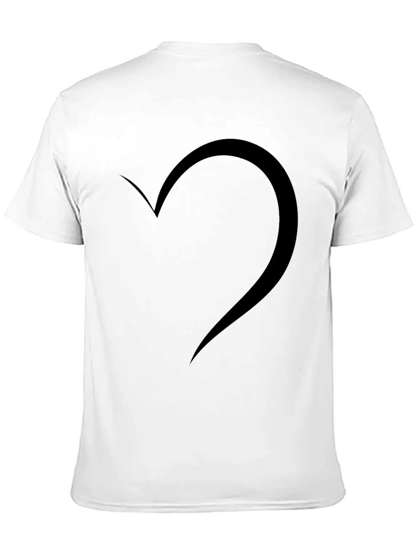 Half White Heart Stylish Everyday T-Shirt – Unisex Basic Cotton Tee