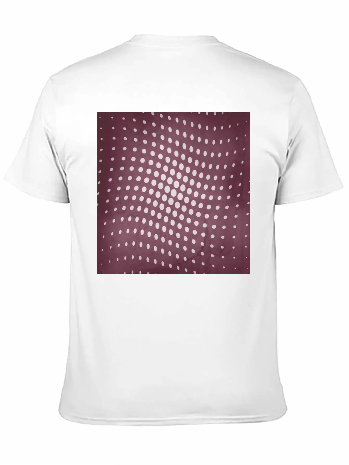 Halftone Flowing Circles In Mulberry Unisex Short Sleeve Soft Cotton T-Shirt – Casual Everyday Wear