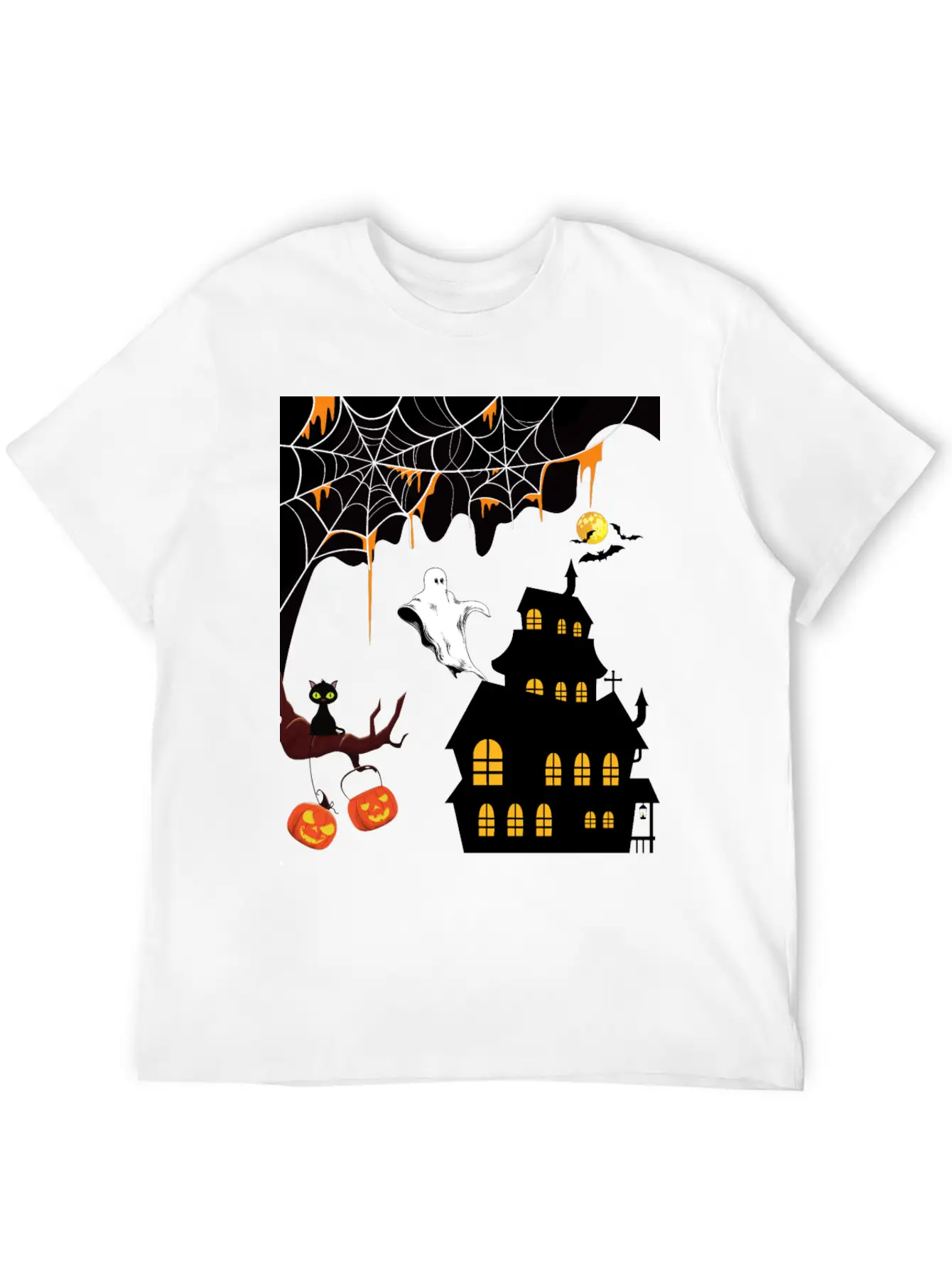 Halloween Celebration Theme Designs Stylish Everyday T-Shirt – Unisex Basic Cotton Tee