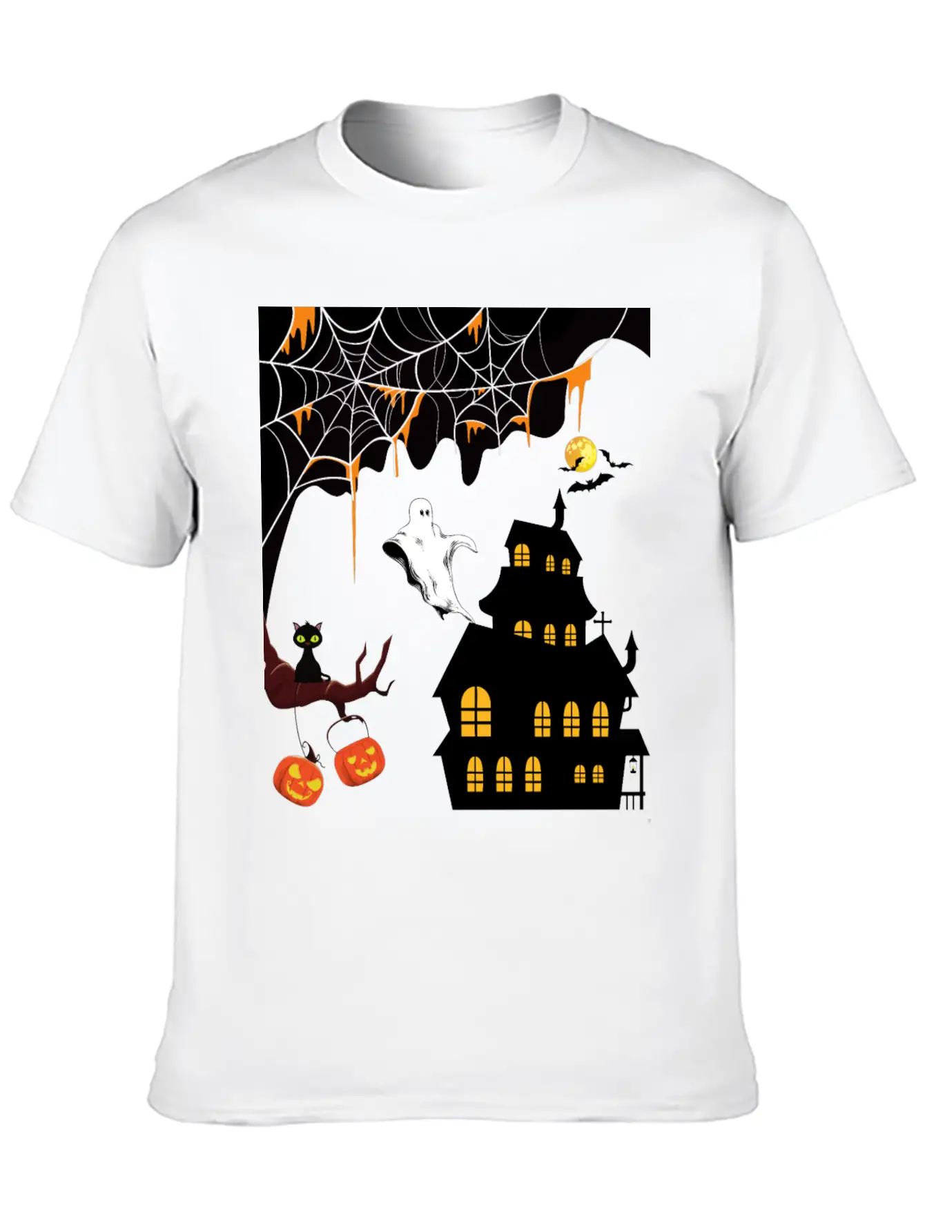 Halloween Celebration Theme Designs Stylish Everyday T-Shirt – Unisex Basic Cotton Tee
