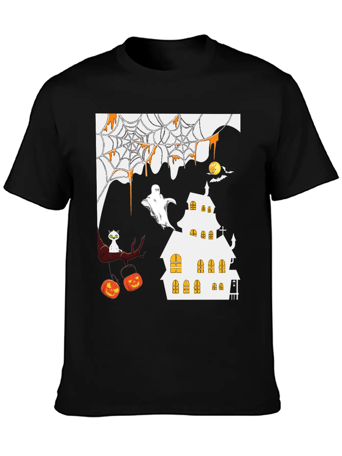Halloween Celebration Theme Designs Stylish Everyday T-Shirt – Unisex Basic Cotton Tee