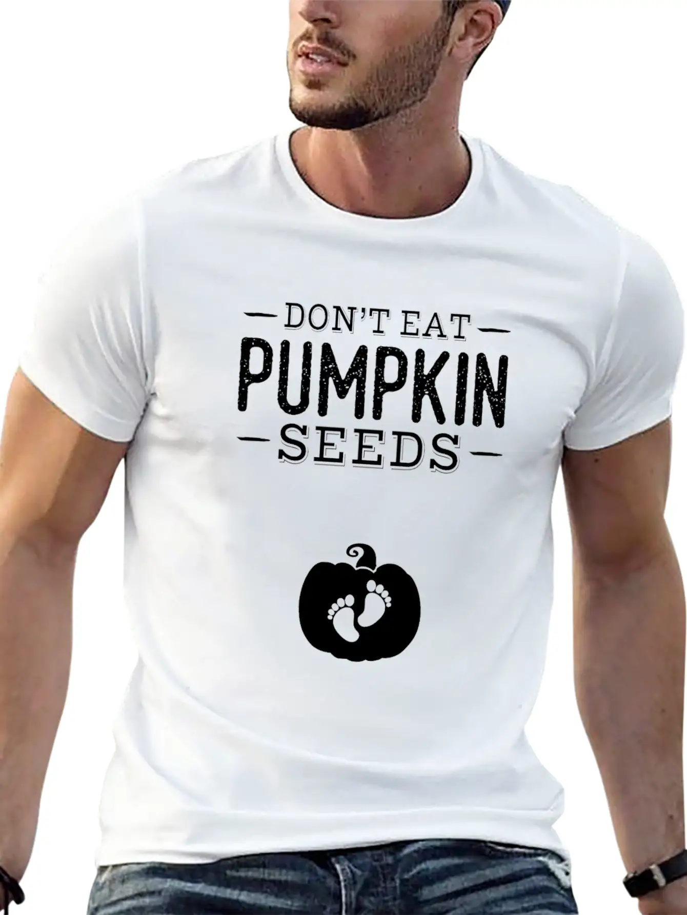 Halloween Don't Eat Pumpkin Seeds Basic Graphic T-Shirt – Daily Comfort In Soft Cotton