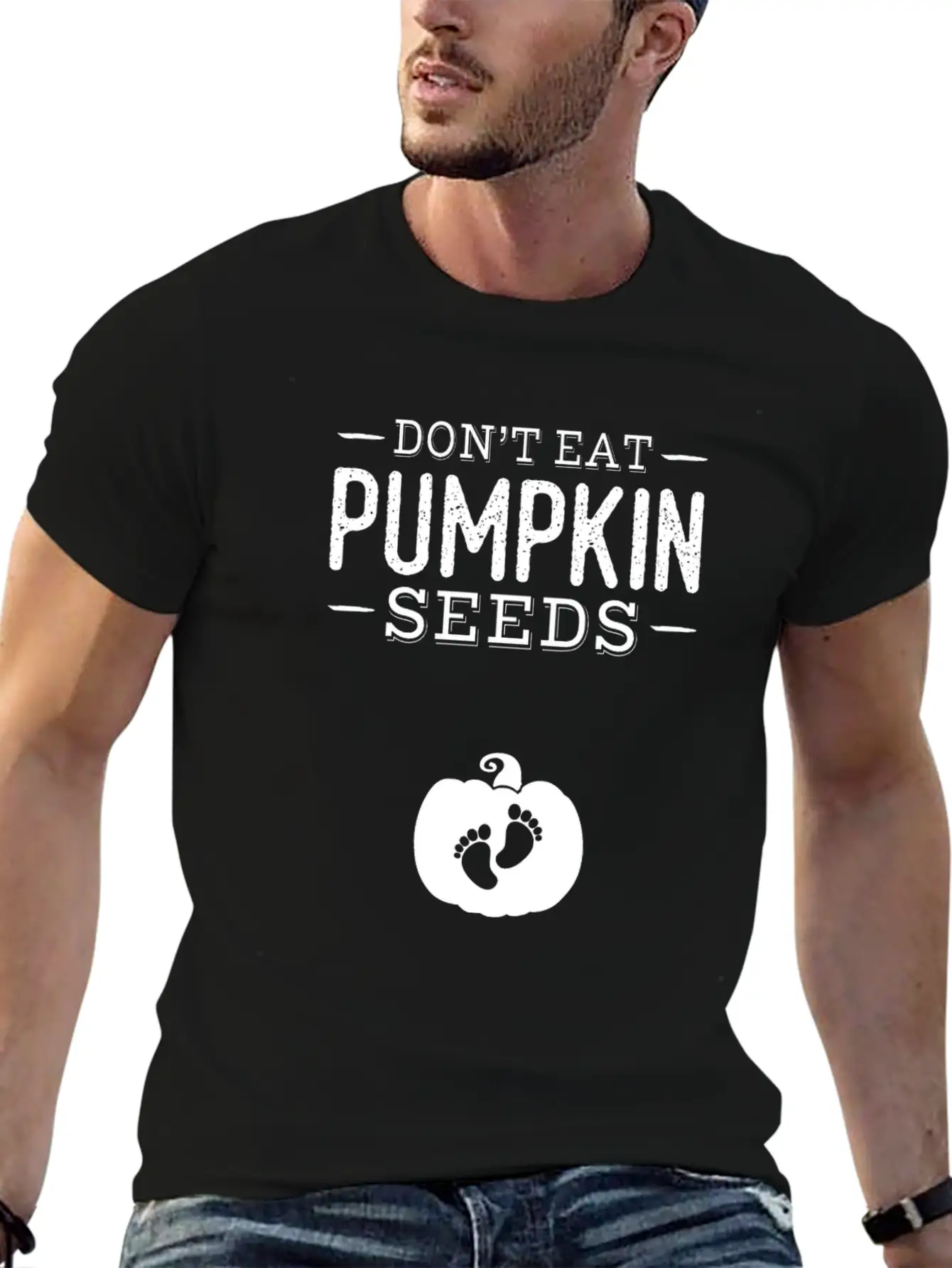 Halloween Don't Eat Pumpkin Seeds Basic Graphic T-Shirt – Daily Comfort In Soft Cotton