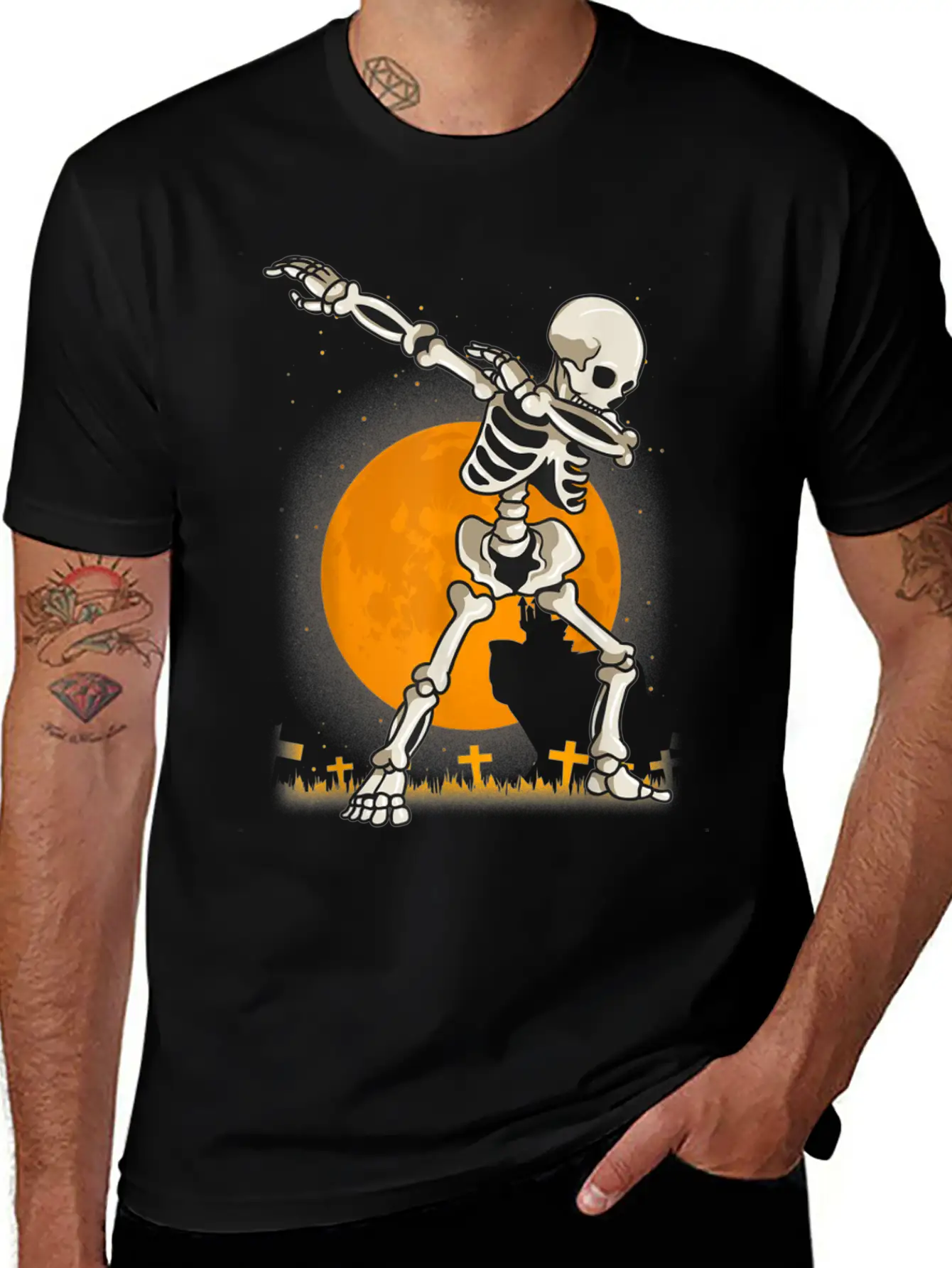 Halloween For Boys Kids Girl Dabbing Skeleton Comfortable Minimalist Graphic Tee – Summer Style Essential