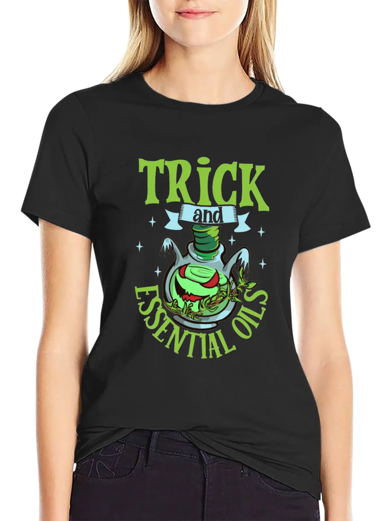 Halloween Horror Essential Oils Autumn Essential Unisex Short Sleeve Soft Cotton T-Shirt – Casual Everyday Wear