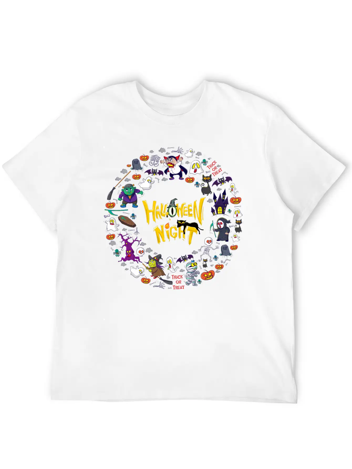Halloween Night Stylish Everyday T-Shirt – Unisex Basic Cotton Tee