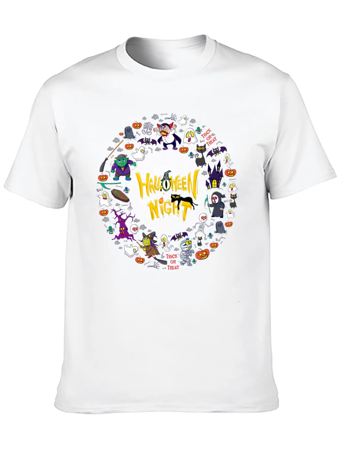 Halloween Night Stylish Everyday T-Shirt – Unisex Basic Cotton Tee