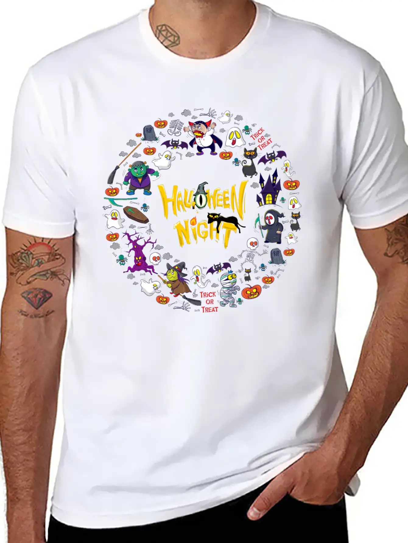 Halloween Night Stylish Everyday T-Shirt – Unisex Basic Cotton Tee