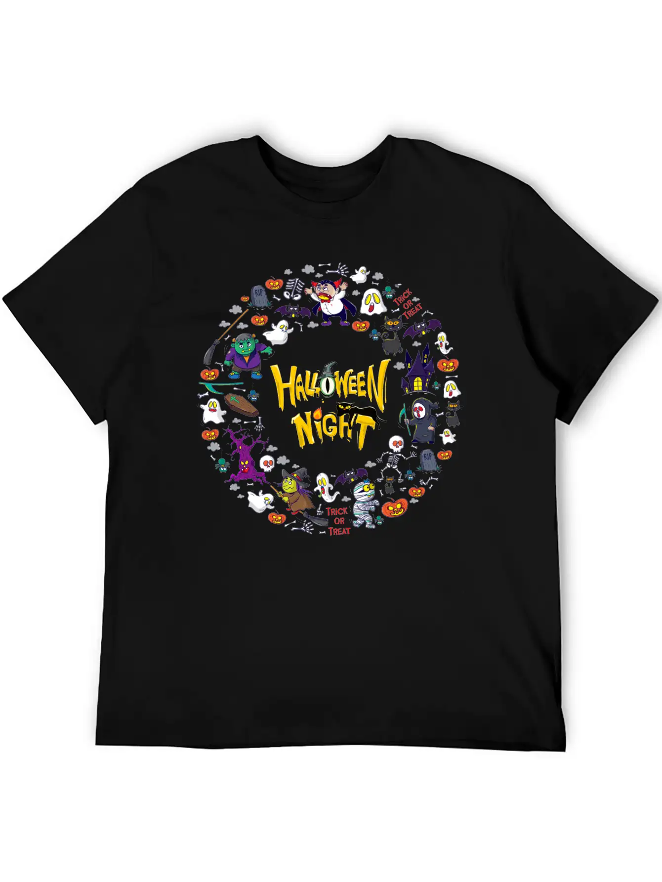 Halloween Night Stylish Everyday T-Shirt – Unisex Basic Cotton Tee