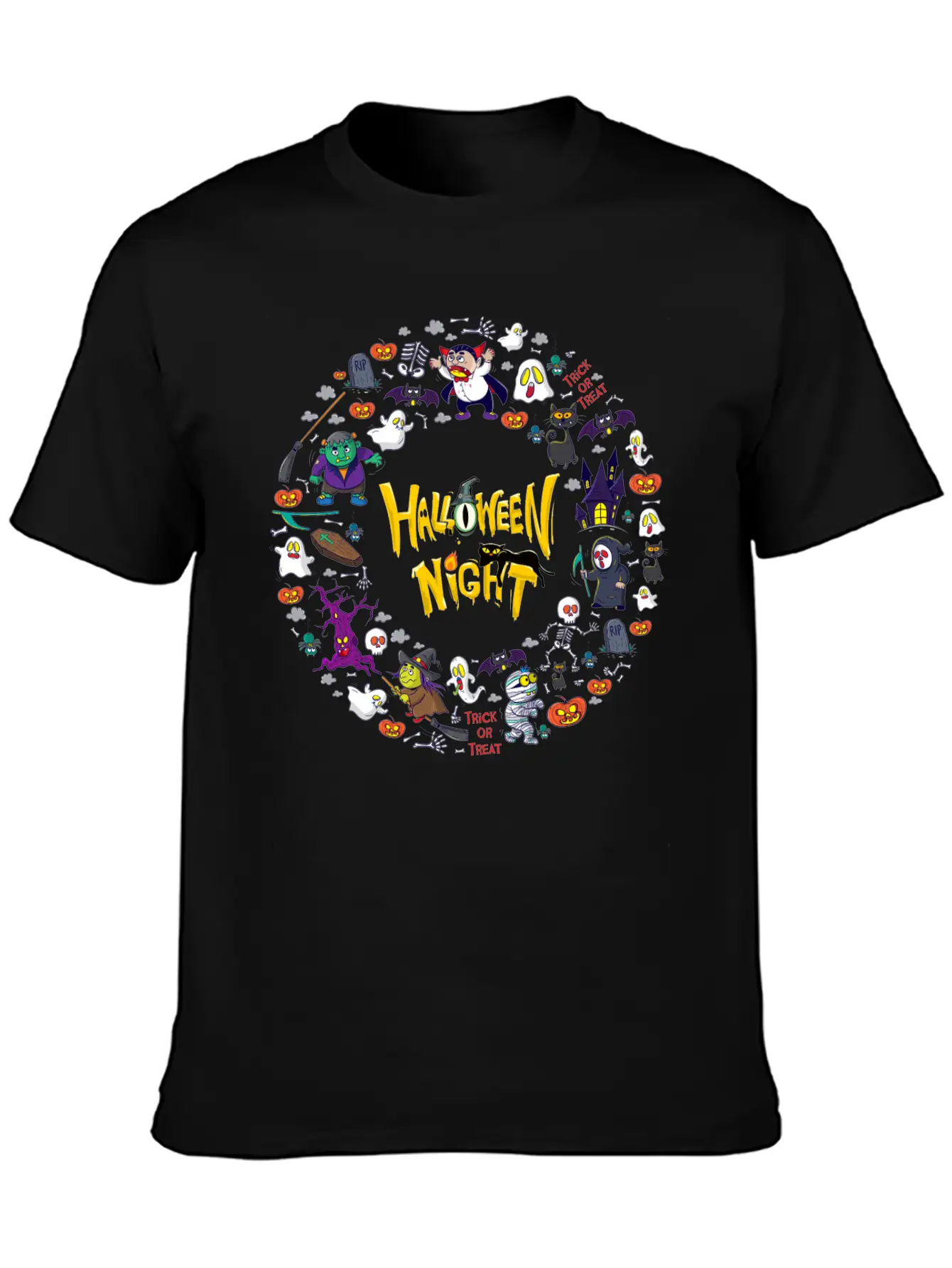 Halloween Night Stylish Everyday T-Shirt – Unisex Basic Cotton Tee