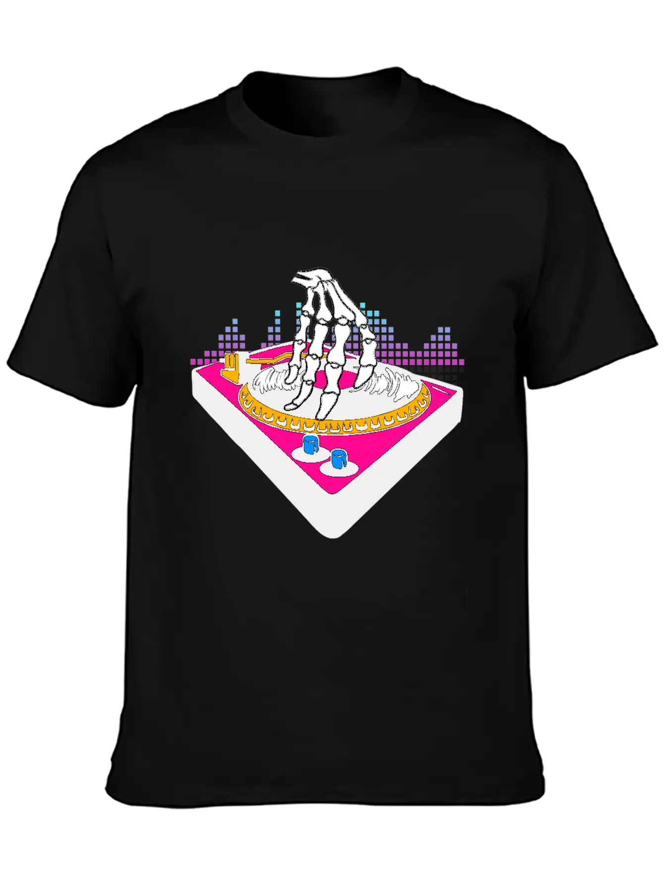 Halloween Party Skeleton Hands Disk Party Basic Graphic T-Shirt – Daily Comfort In Soft Cotton