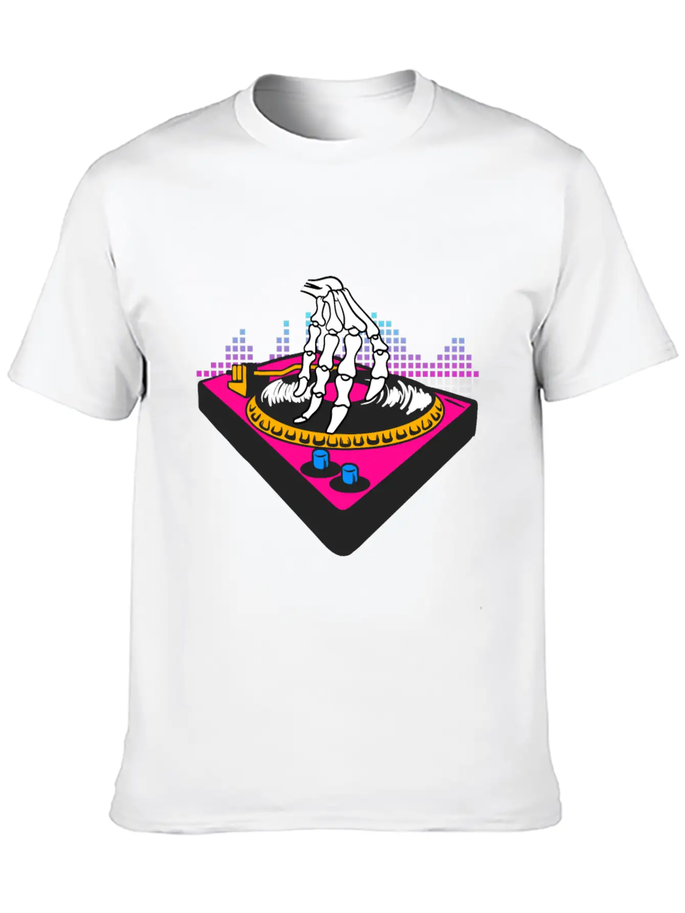 Halloween Party Skeleton Hands Disk Party Basic Graphic T-Shirt – Daily Comfort In Soft Cotton