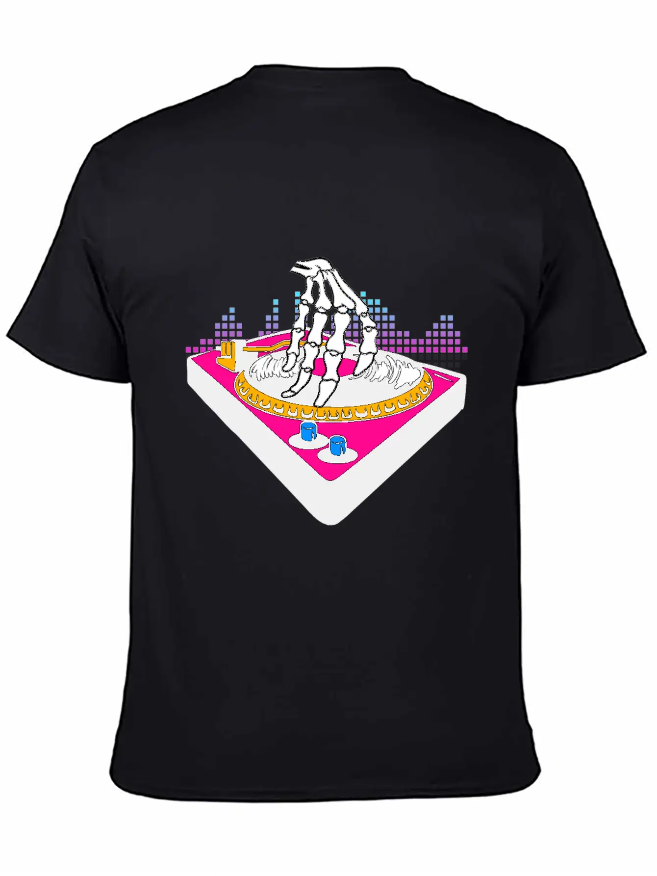Halloween Party Skeleton Hands Disk Party Basic Graphic T-Shirt – Daily Comfort In Soft Cotton