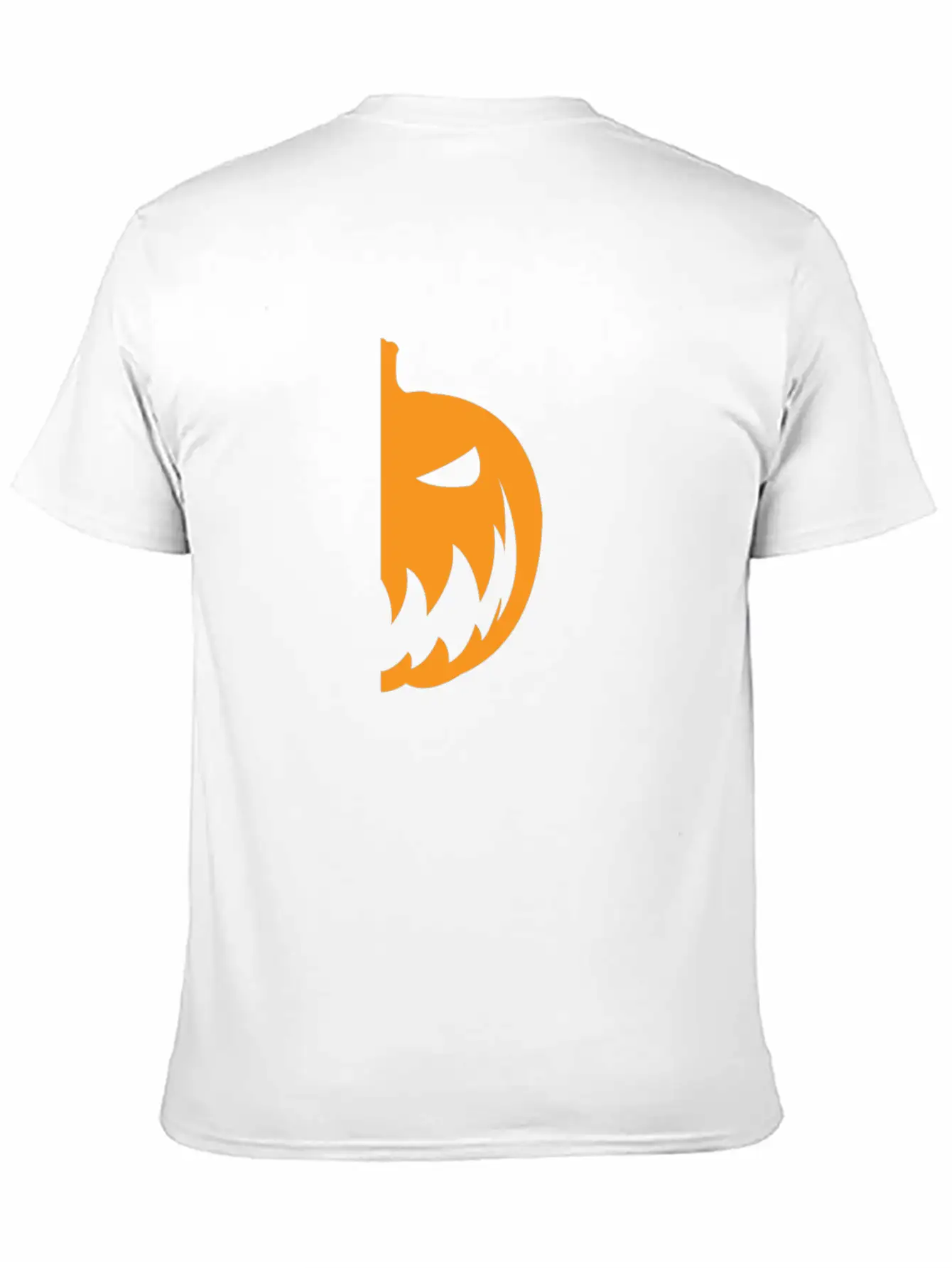 Halloween Pumpkin Half Smile Funny Matching Part 1 Basic Graphic T-Shirt – Daily Comfort In Soft Cotton