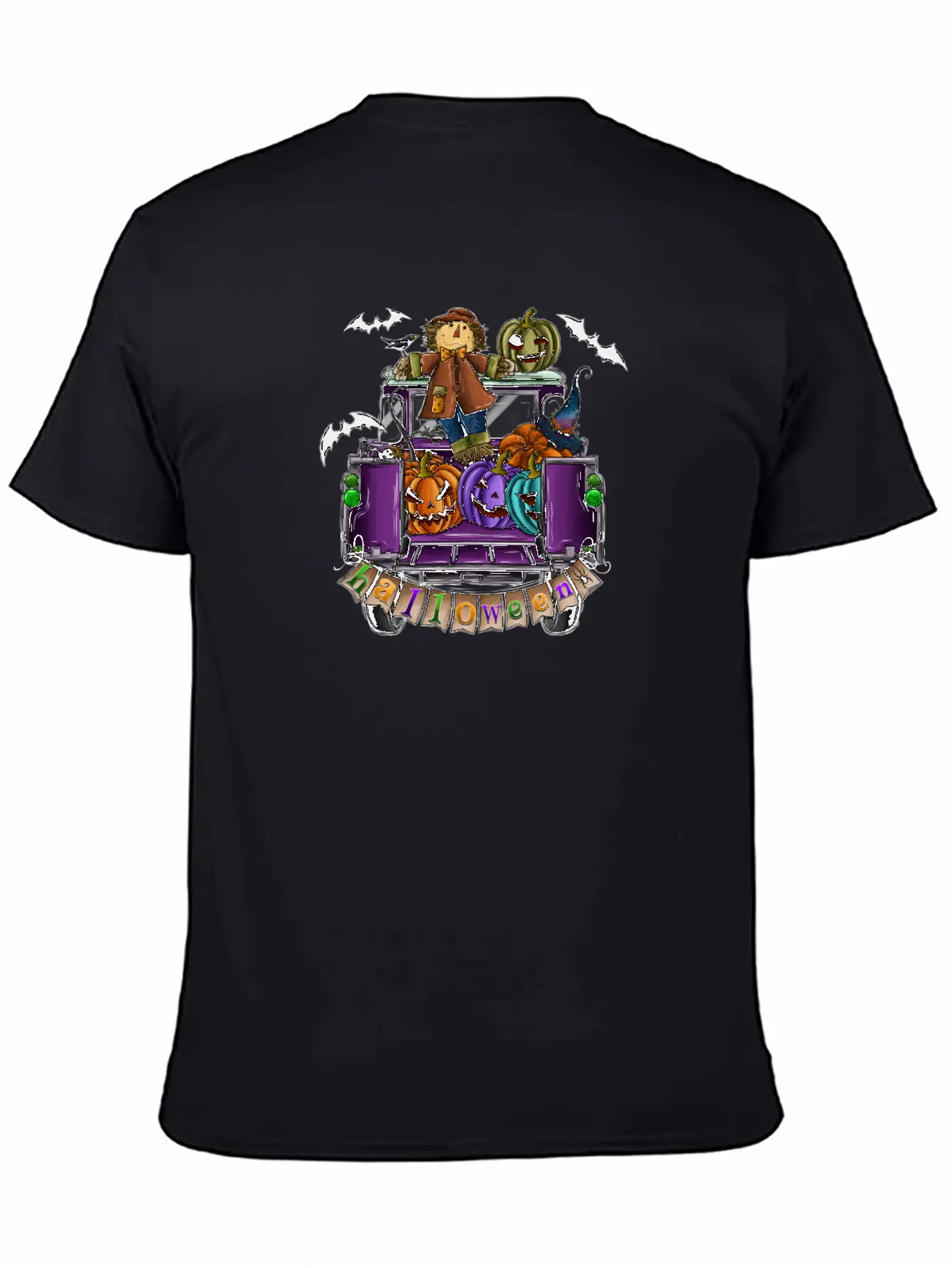 Halloween Truck Basic Graphic T-Shirt – Daily Comfort In Soft Cotton