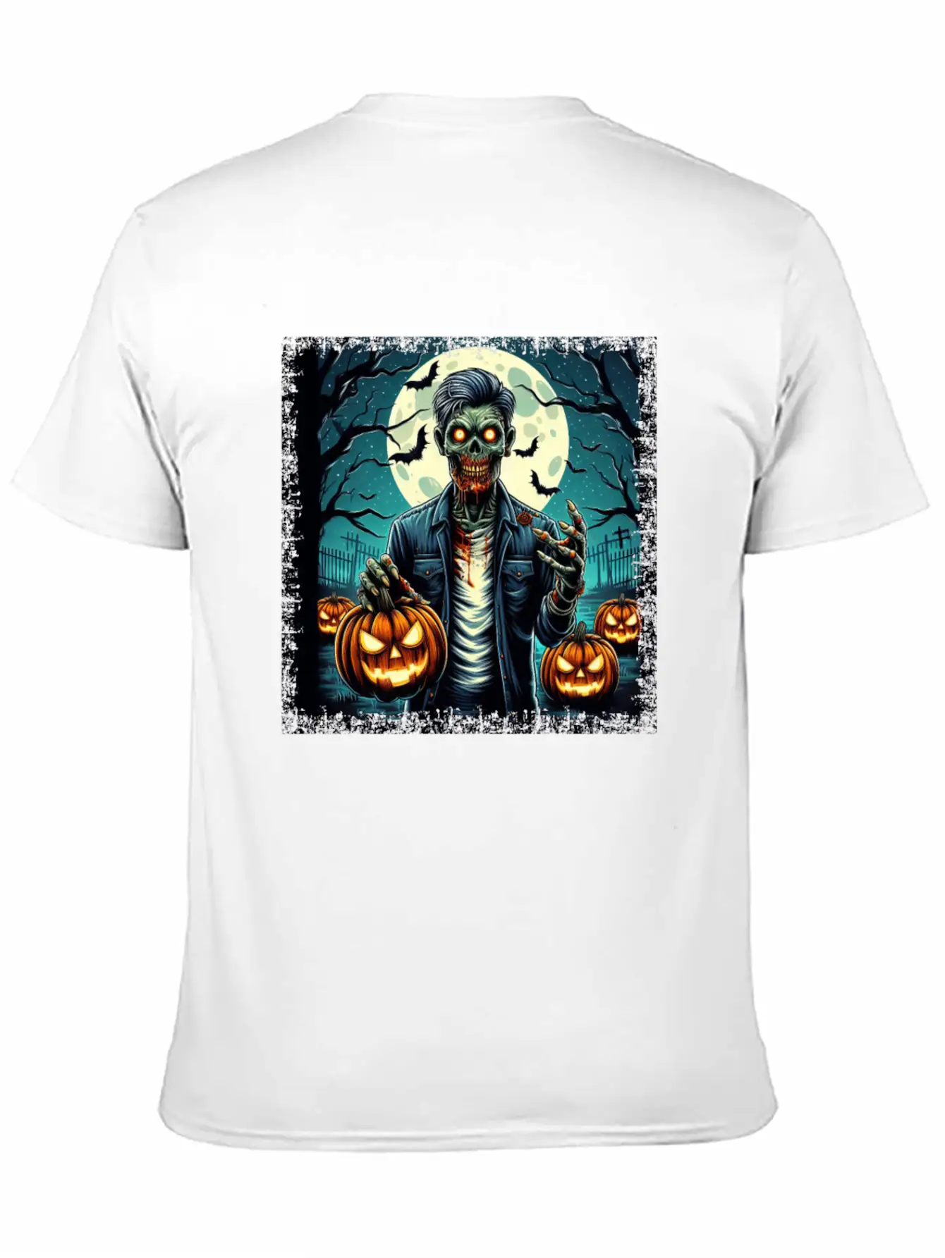 Halloween Zombie Pumpkin Horror Grunge Basic Graphic T-Shirt – Daily Comfort In Soft Cotton
