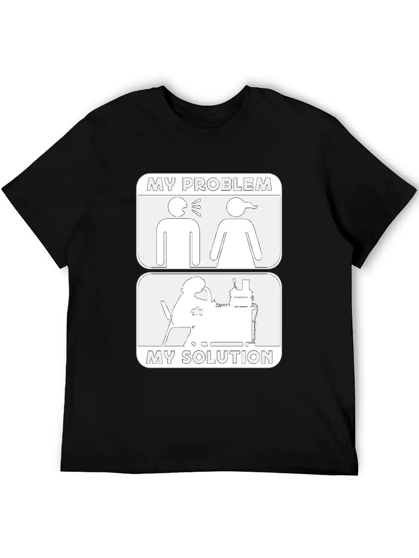 Ham Radio Operator My Problem My Pictogram Mom Dad Timeless Short Sleeve Tee – Comfy And Minimalist Design