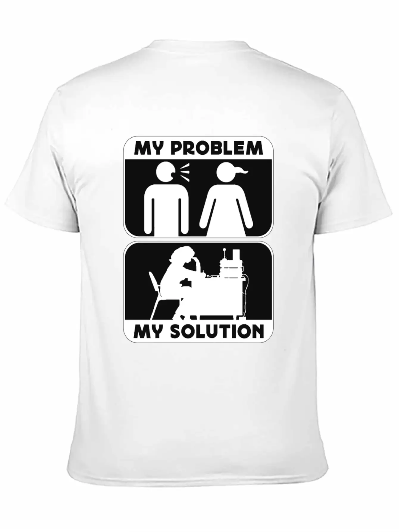 Ham Radio Operator My Problem My Pictogram Mom Dad Timeless Short Sleeve Tee – Comfy And Minimalist Design