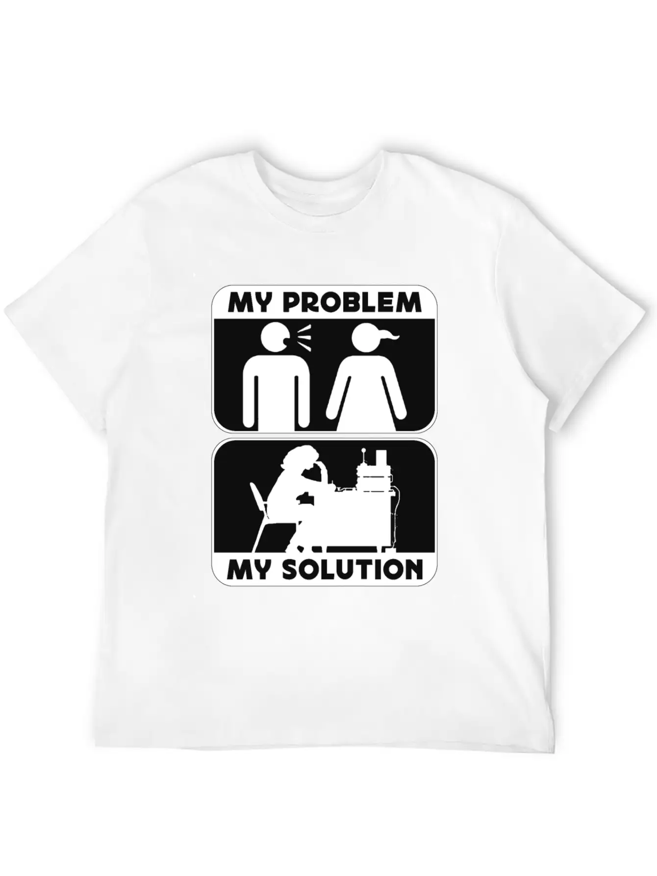 Ham Radio Operator My Problem My Pictogram Mom Dad Timeless Short Sleeve Tee – Comfy And Minimalist Design