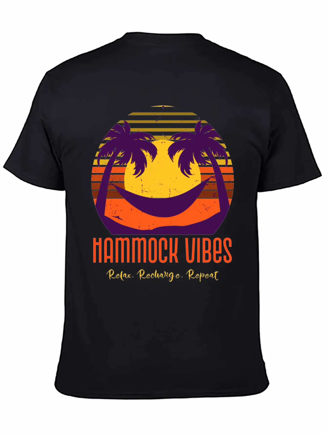 Hammock Vibes: Relax, Recharge, Repeat. Stylish Everyday T-Shirt – Unisex Basic Cotton Tee
