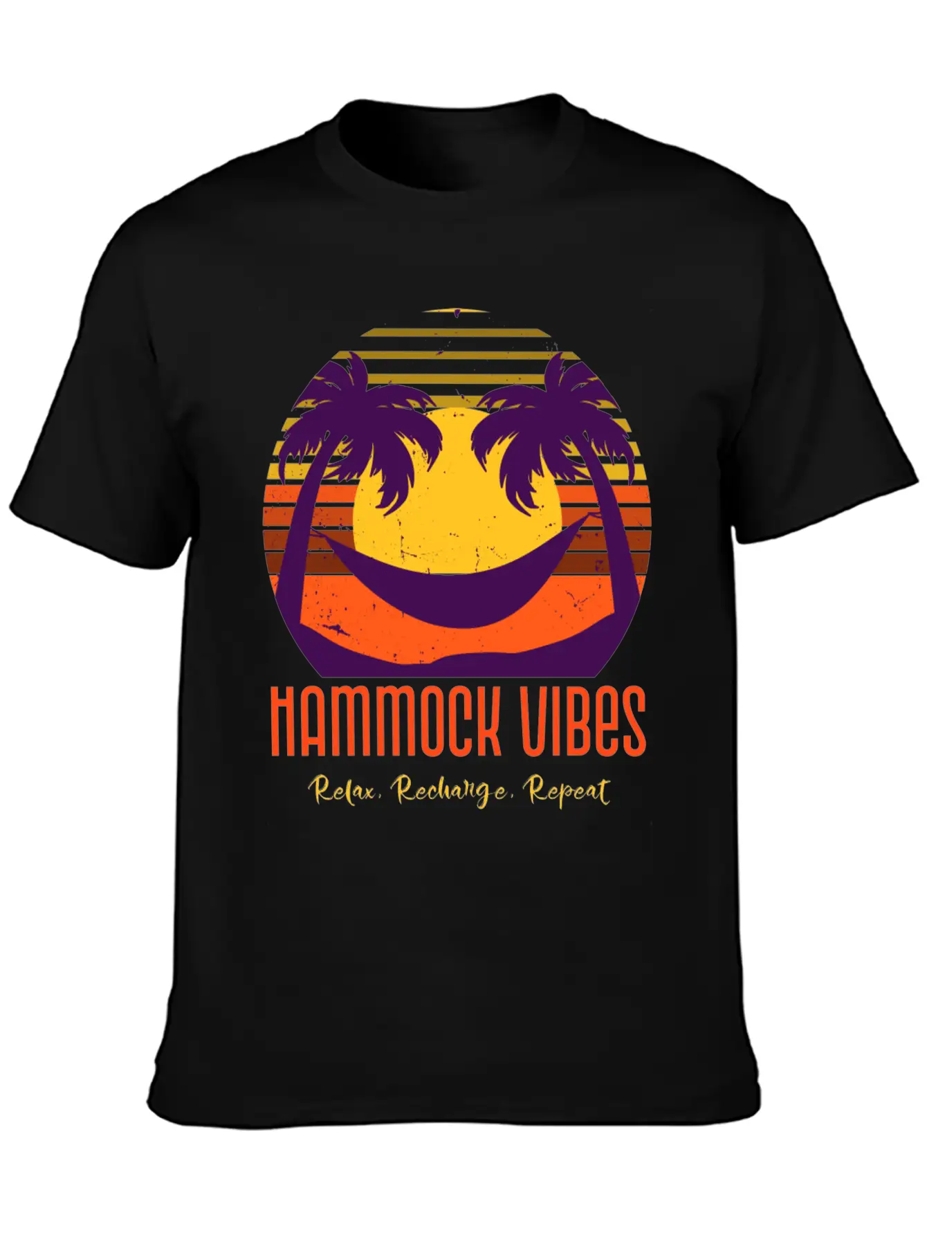 Hammock Vibes: Relax, Recharge, Repeat. Stylish Everyday T-Shirt – Unisex Basic Cotton Tee
