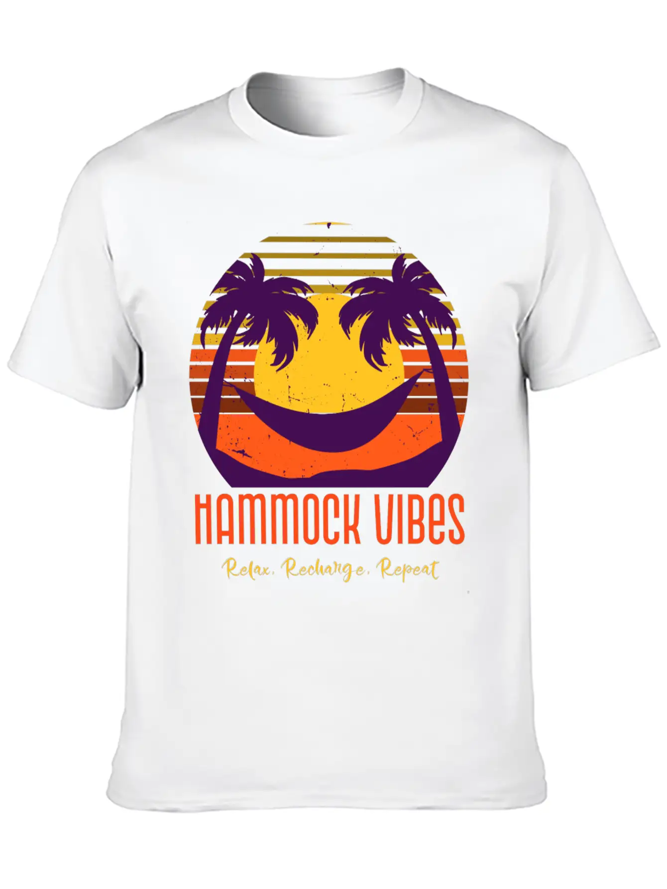 Hammock Vibes: Relax, Recharge, Repeat. Stylish Everyday T-Shirt – Unisex Basic Cotton Tee
