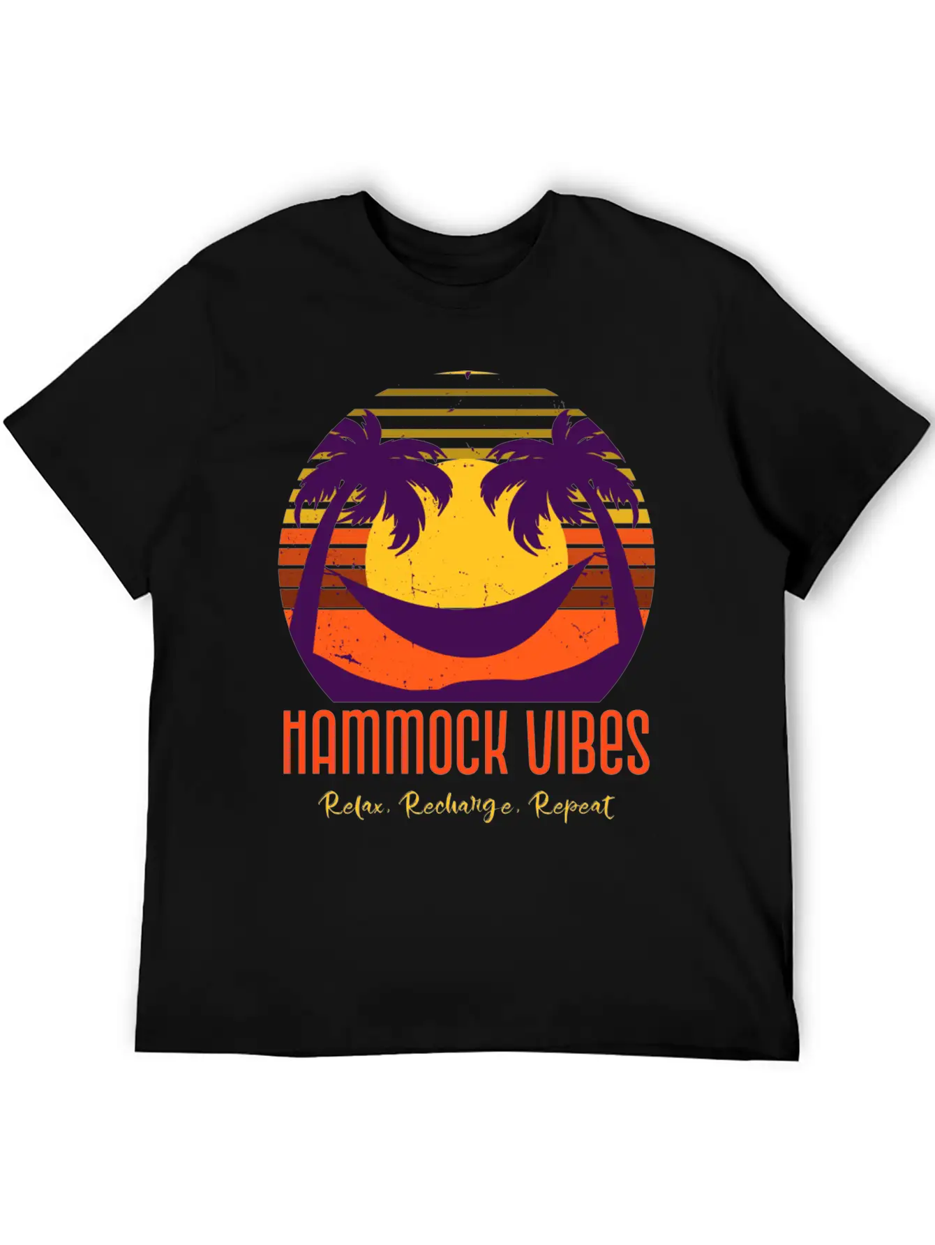 Hammock Vibes: Relax, Recharge, Repeat. Stylish Everyday T-Shirt – Unisex Basic Cotton Tee