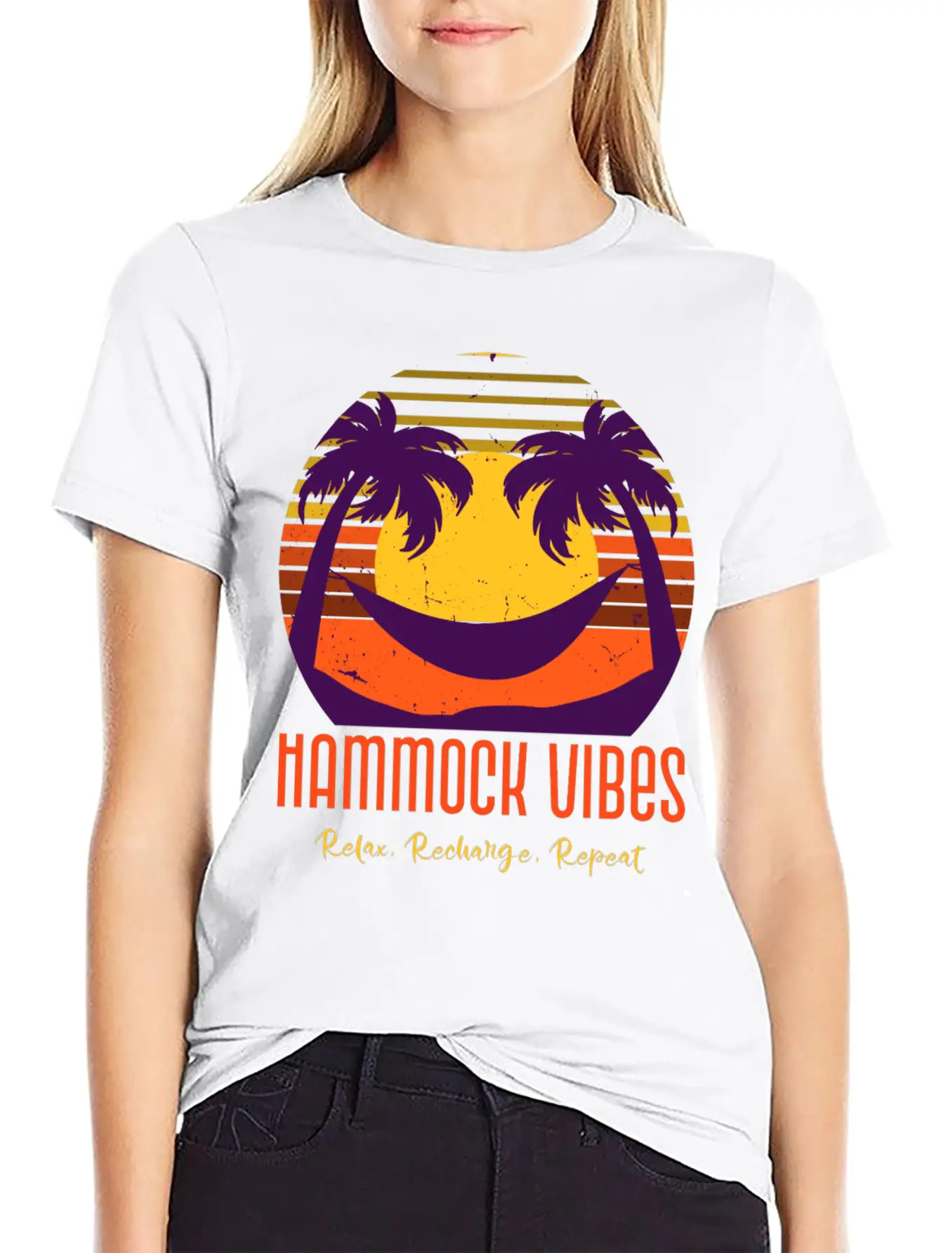 Hammock Vibes: Relax, Recharge, Repeat. Stylish Everyday T-Shirt – Unisex Basic Cotton Tee