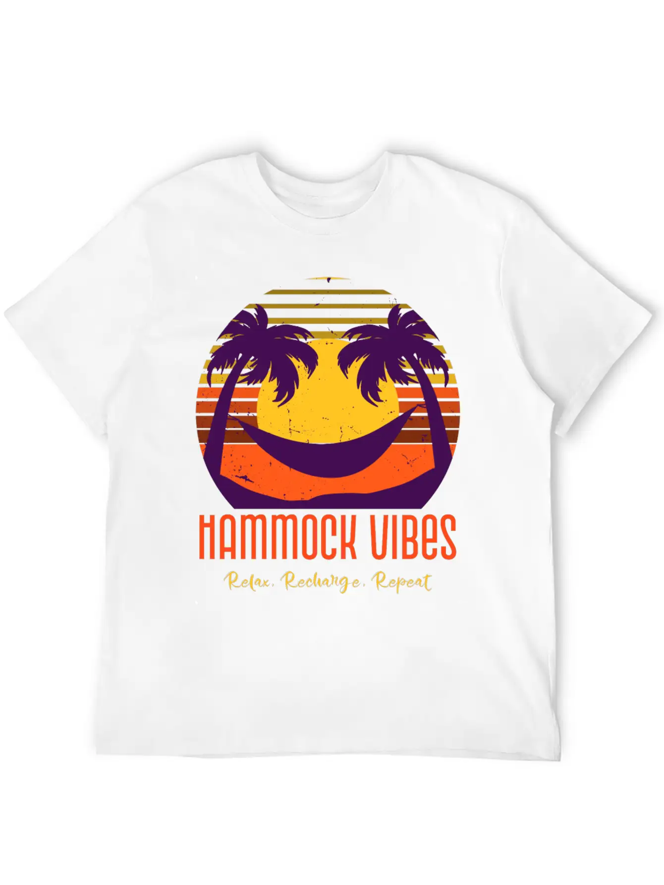 Hammock Vibes: Relax, Recharge, Repeat. Stylish Everyday T-Shirt – Unisex Basic Cotton Tee