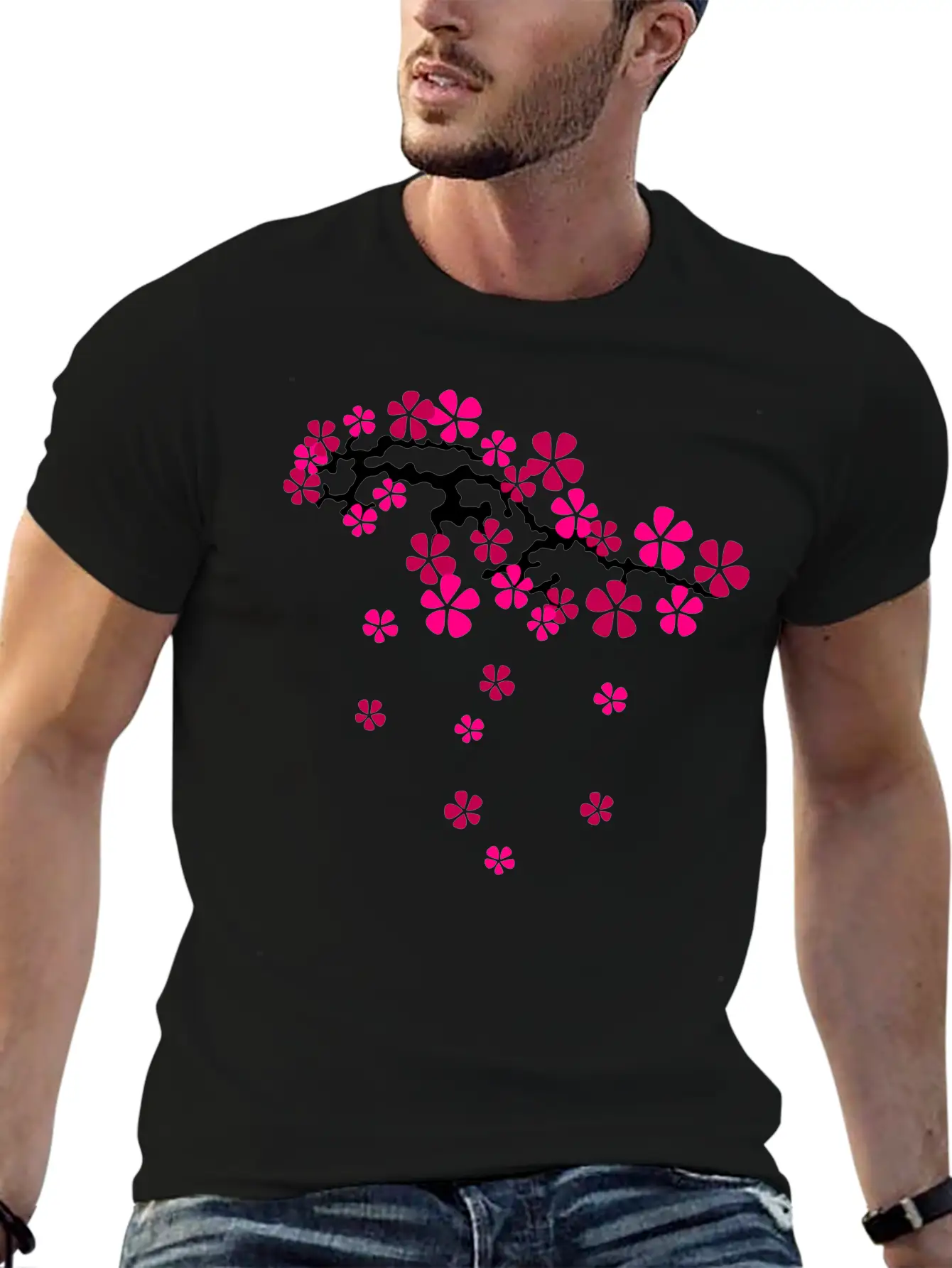 Hanami Sakur Left Stylish Everyday T-Shirt – Unisex Basic Cotton Tee