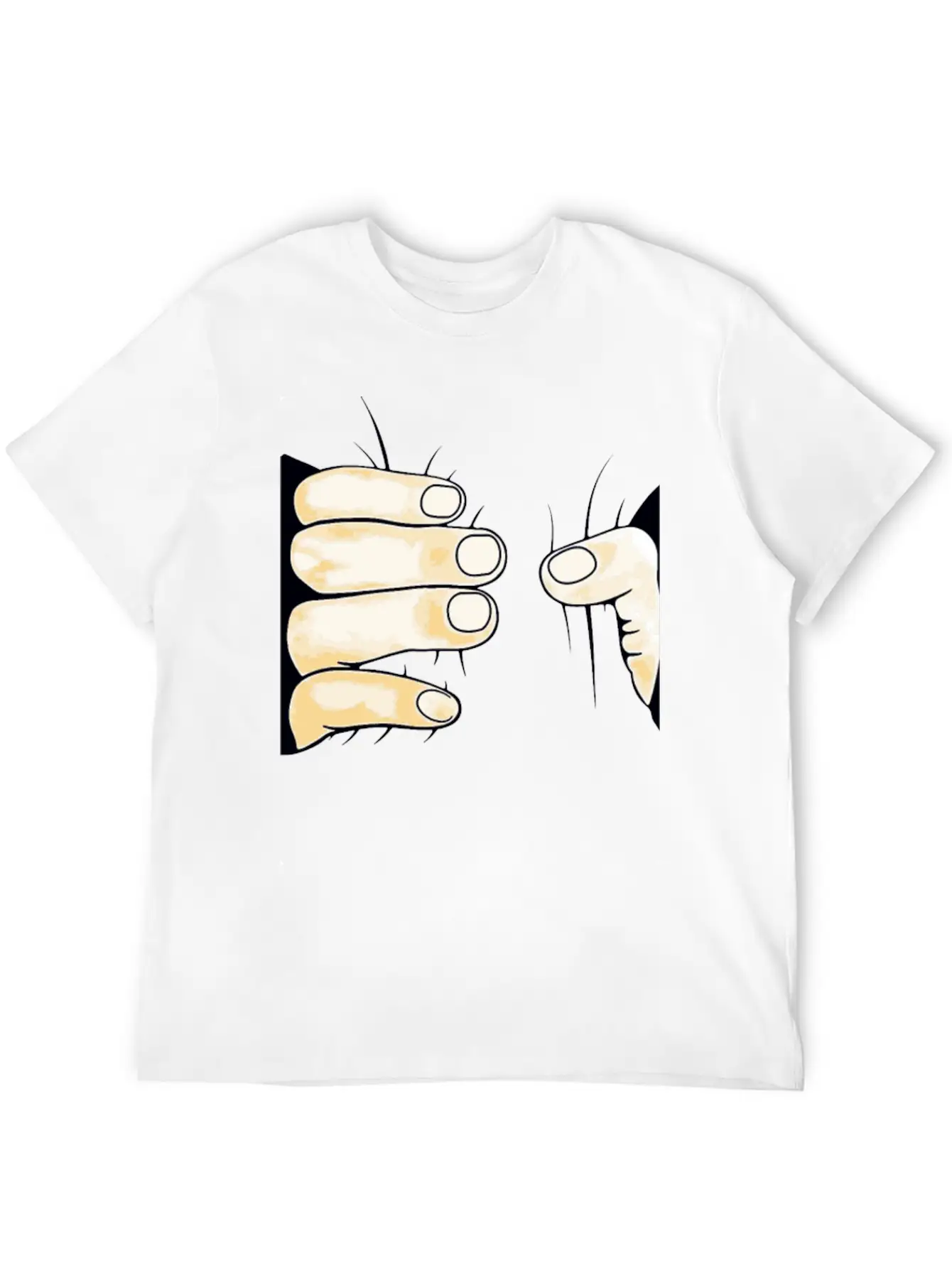 Hand 3d Unisex Casual T-Shirt – Clean Design For Daily Comfort