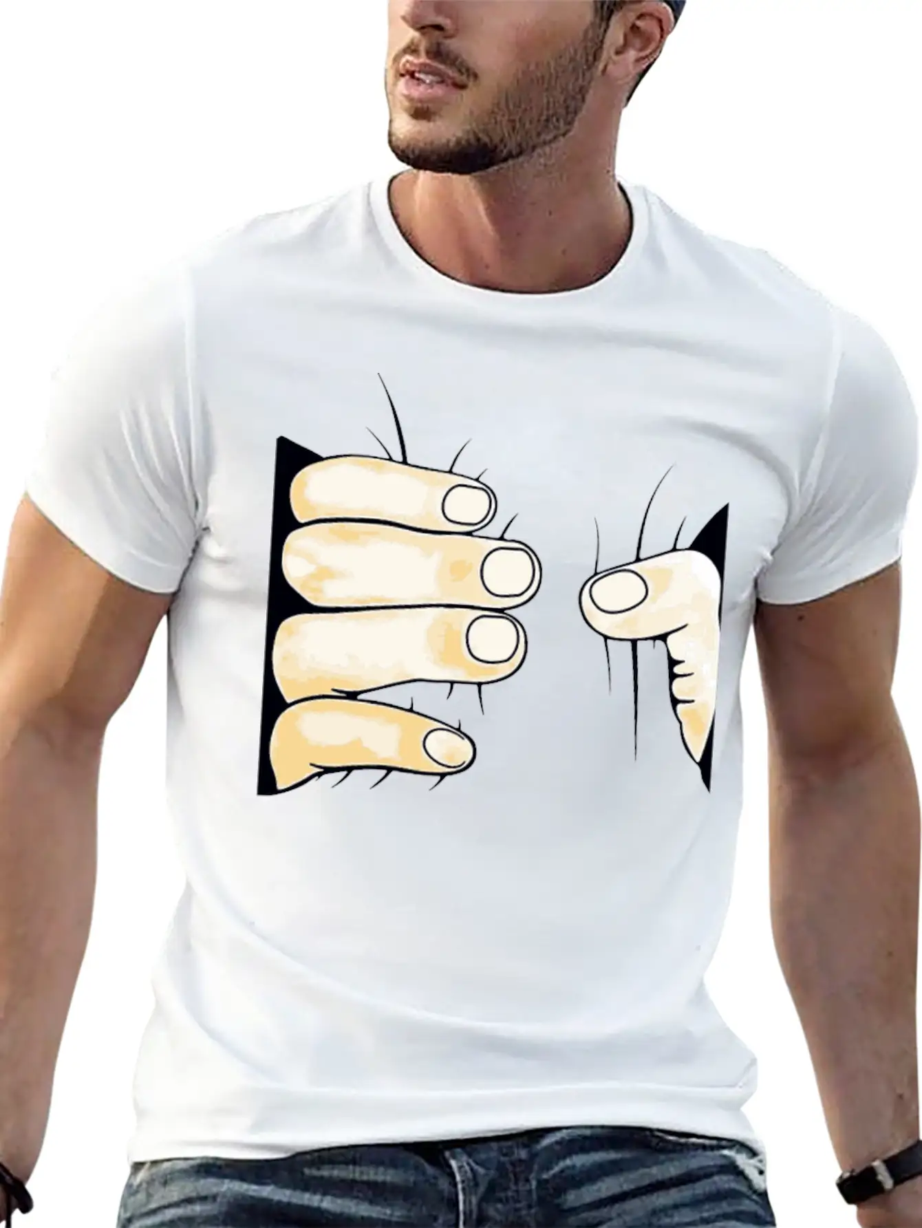 Hand 3d Unisex Casual T-Shirt – Clean Design For Daily Comfort